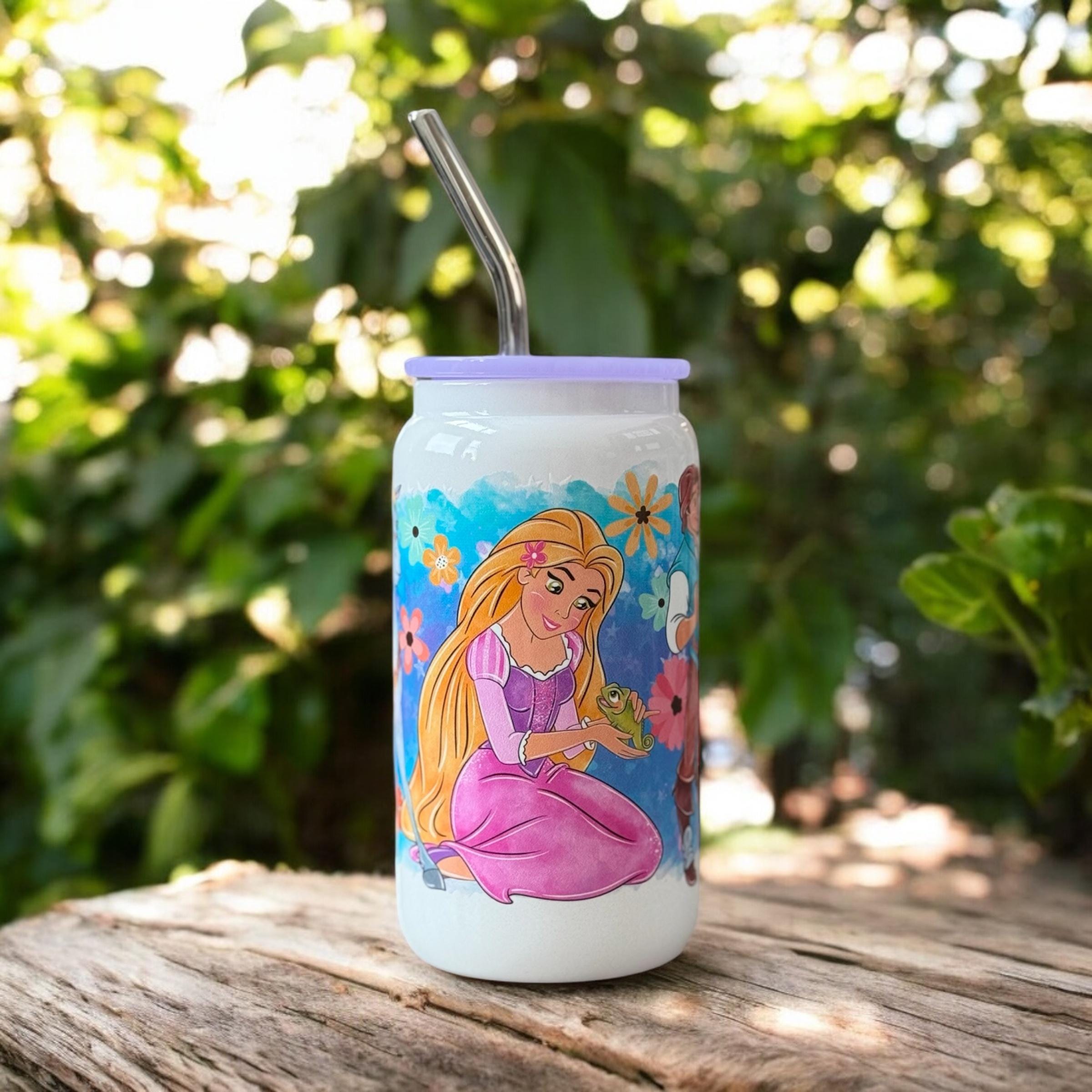 Disney Rapunzel Tangled Glass Can Libbey Cup