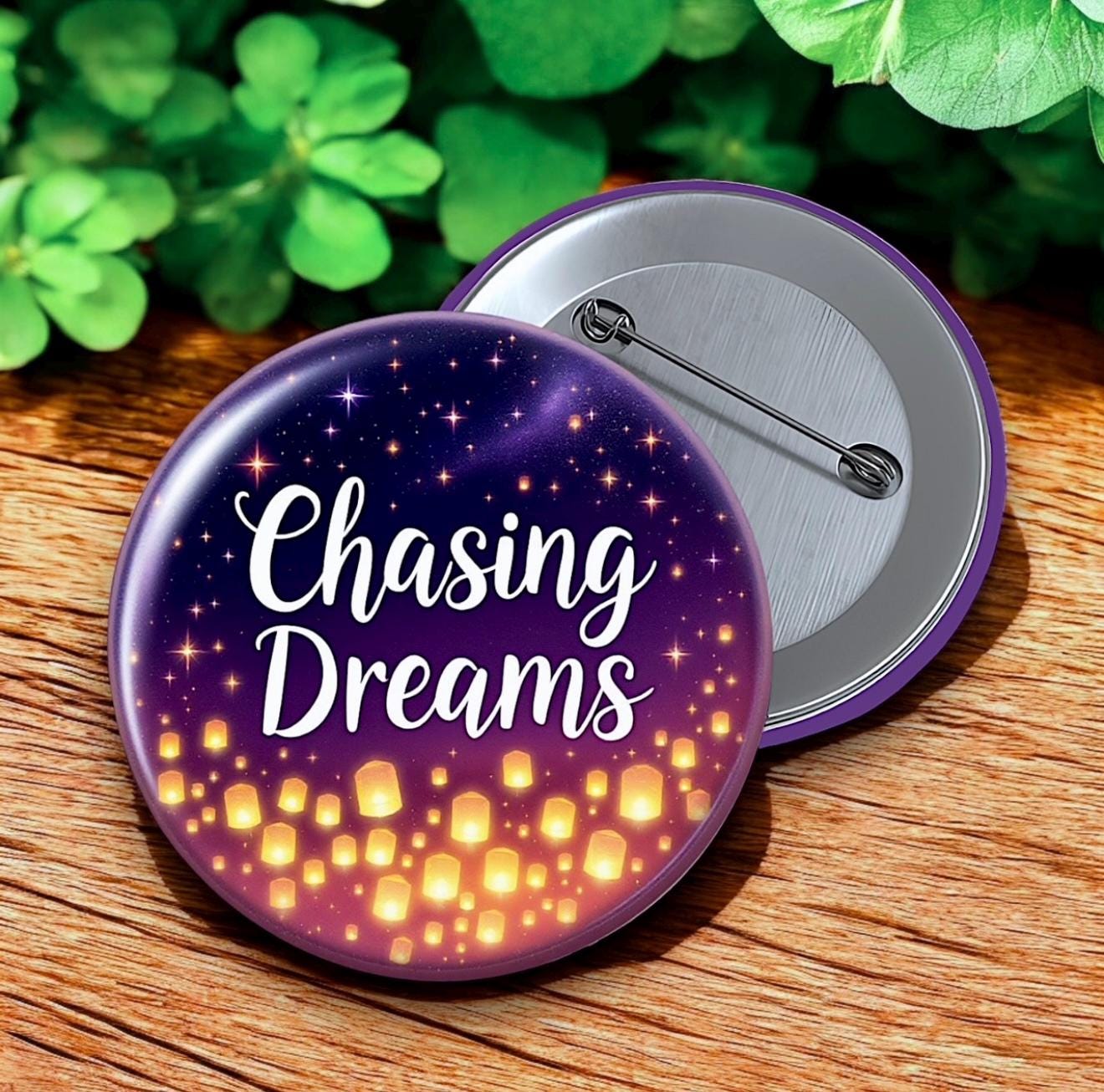 Disney Rapunzel Tangled Button Chasing Dreams Pin