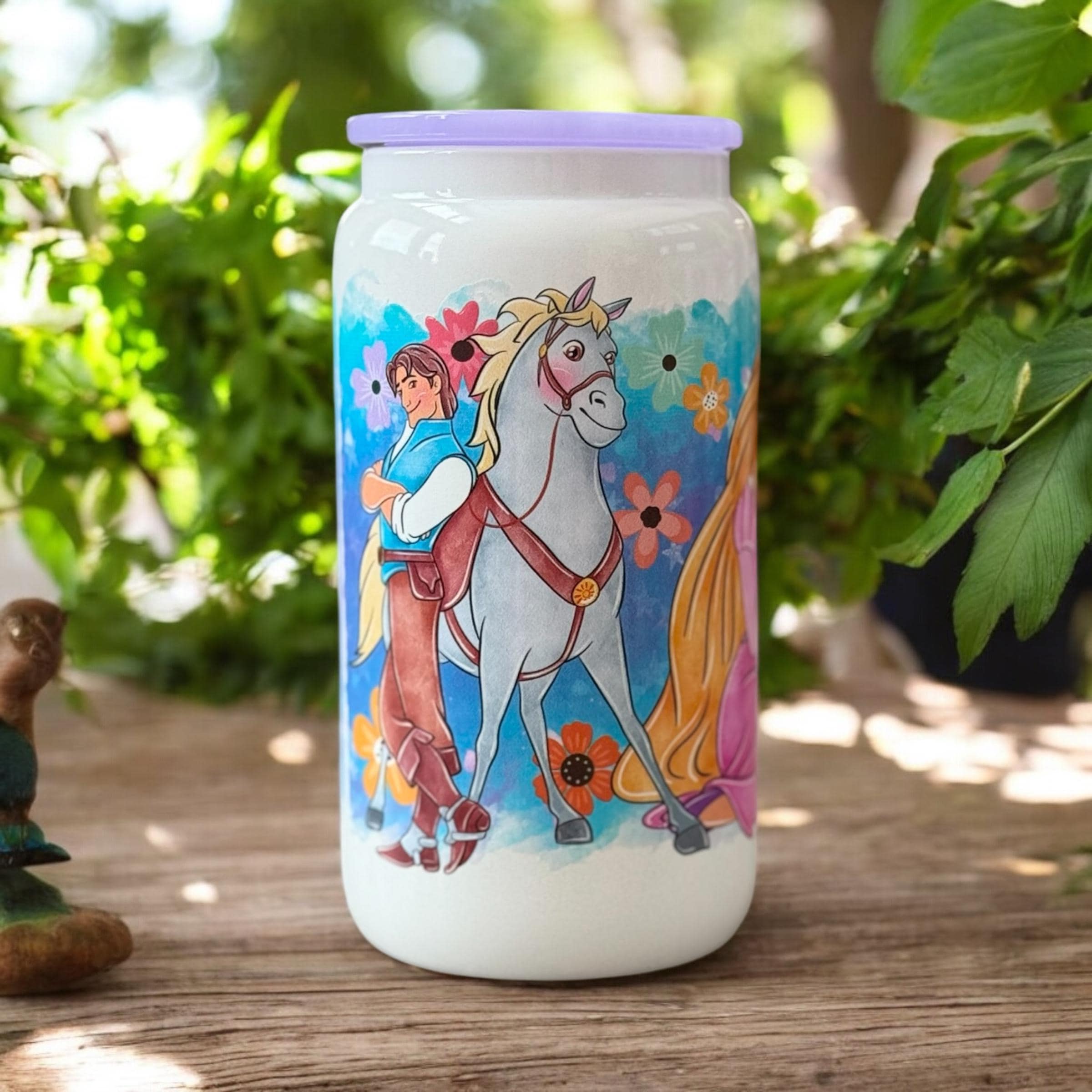 Disney Rapunzel Tangled Glass Can Libbey Cup