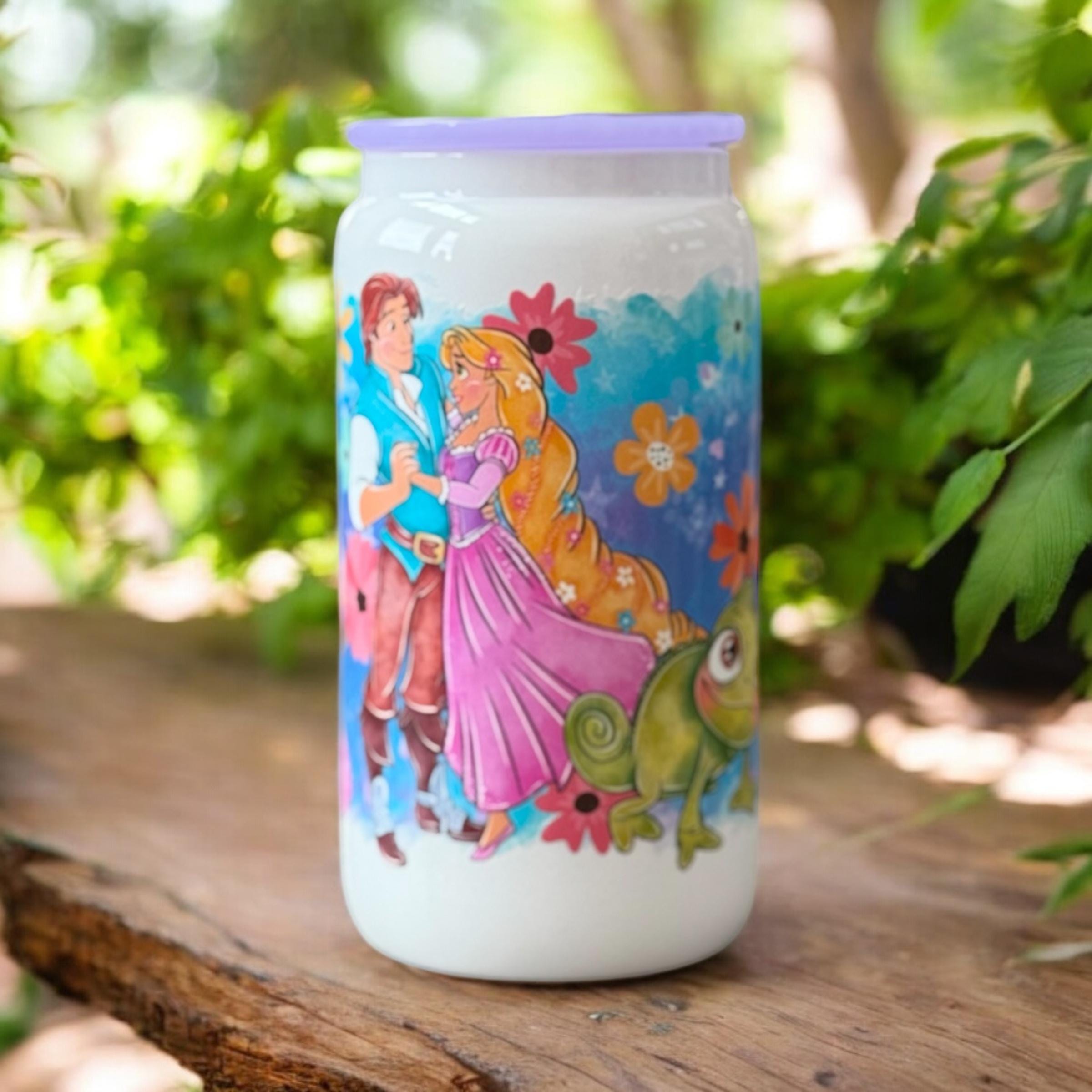 Disney Rapunzel Tangled Glass Can Libbey Cup