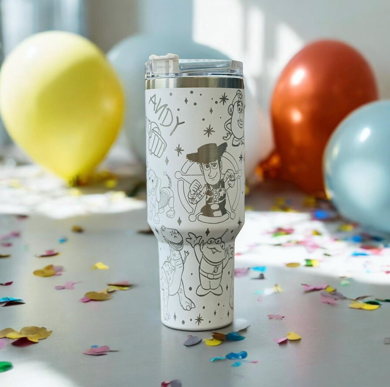 Disney Toy Story Engraved Stanley Style Tumbler 40 OZ