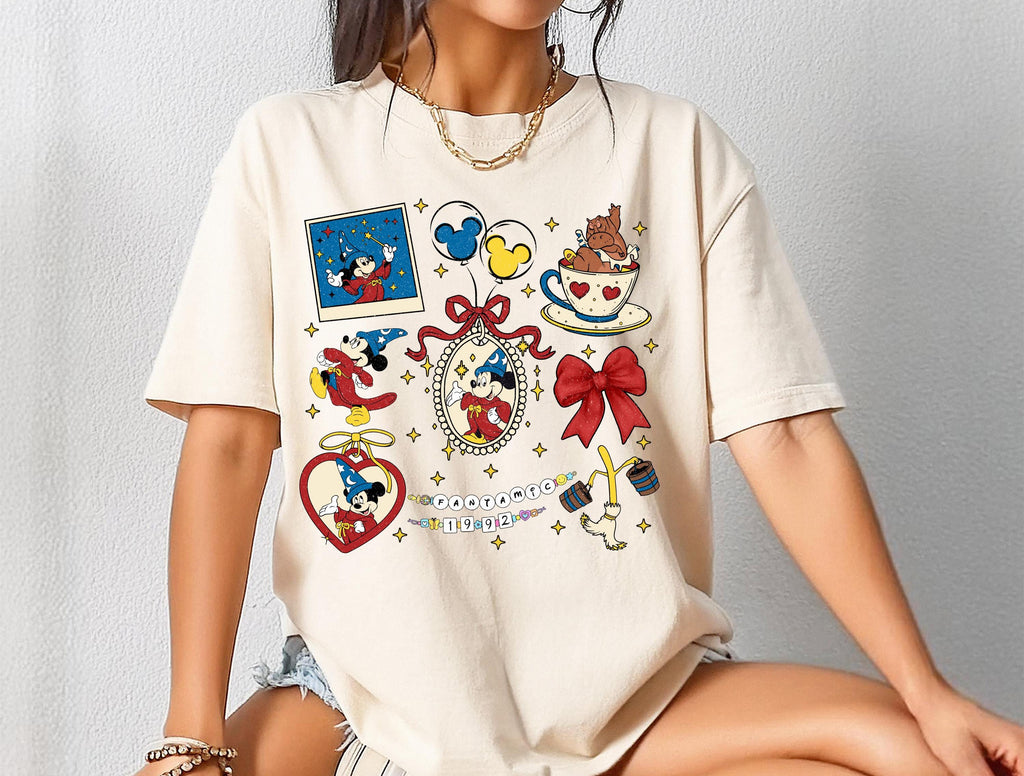 Disney Mickey Fantasmic T-Shirt Comfort Color Fantasia Coquette