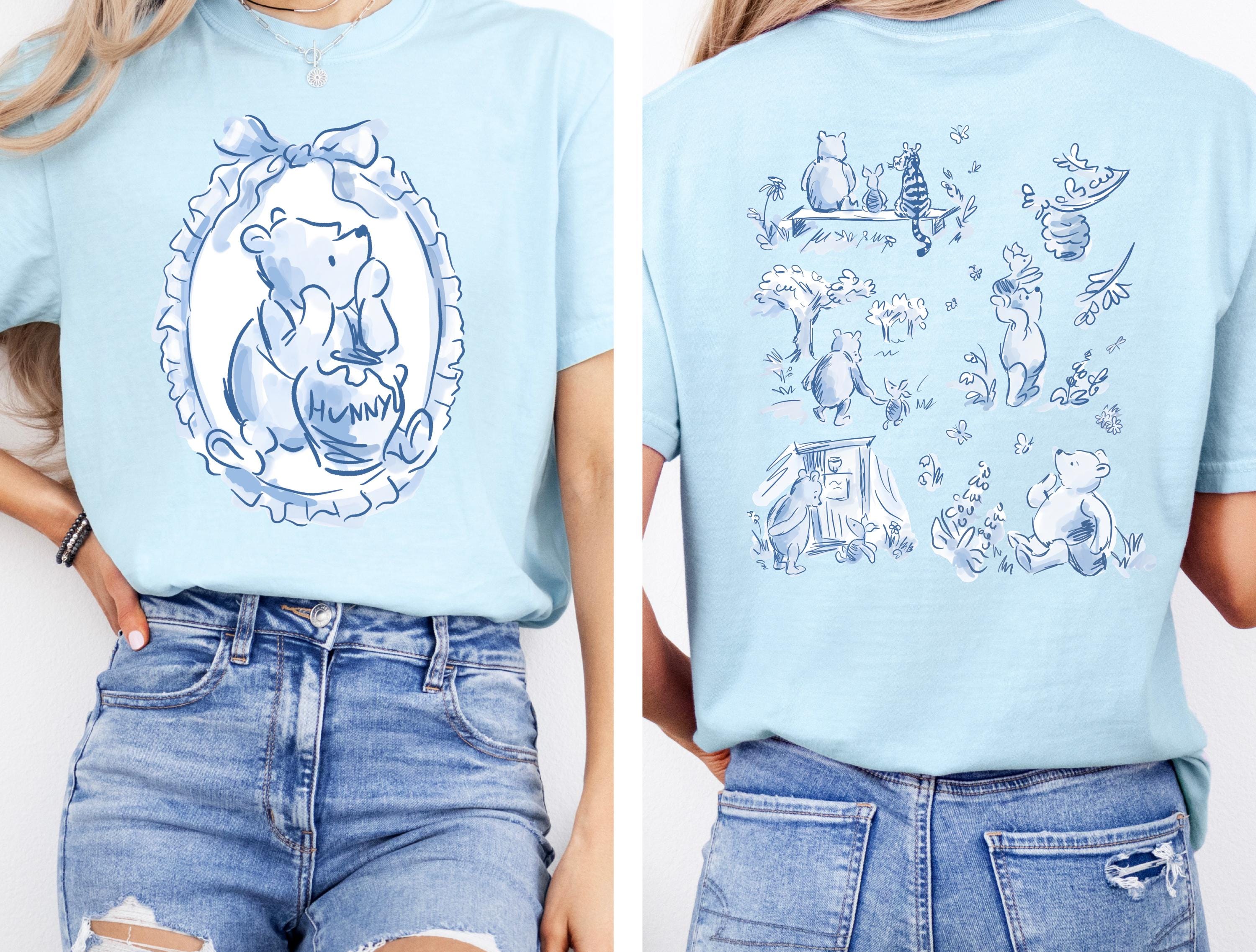 Disney Pooh Comfort Color T-Shirt Coquette Pooh and Friends