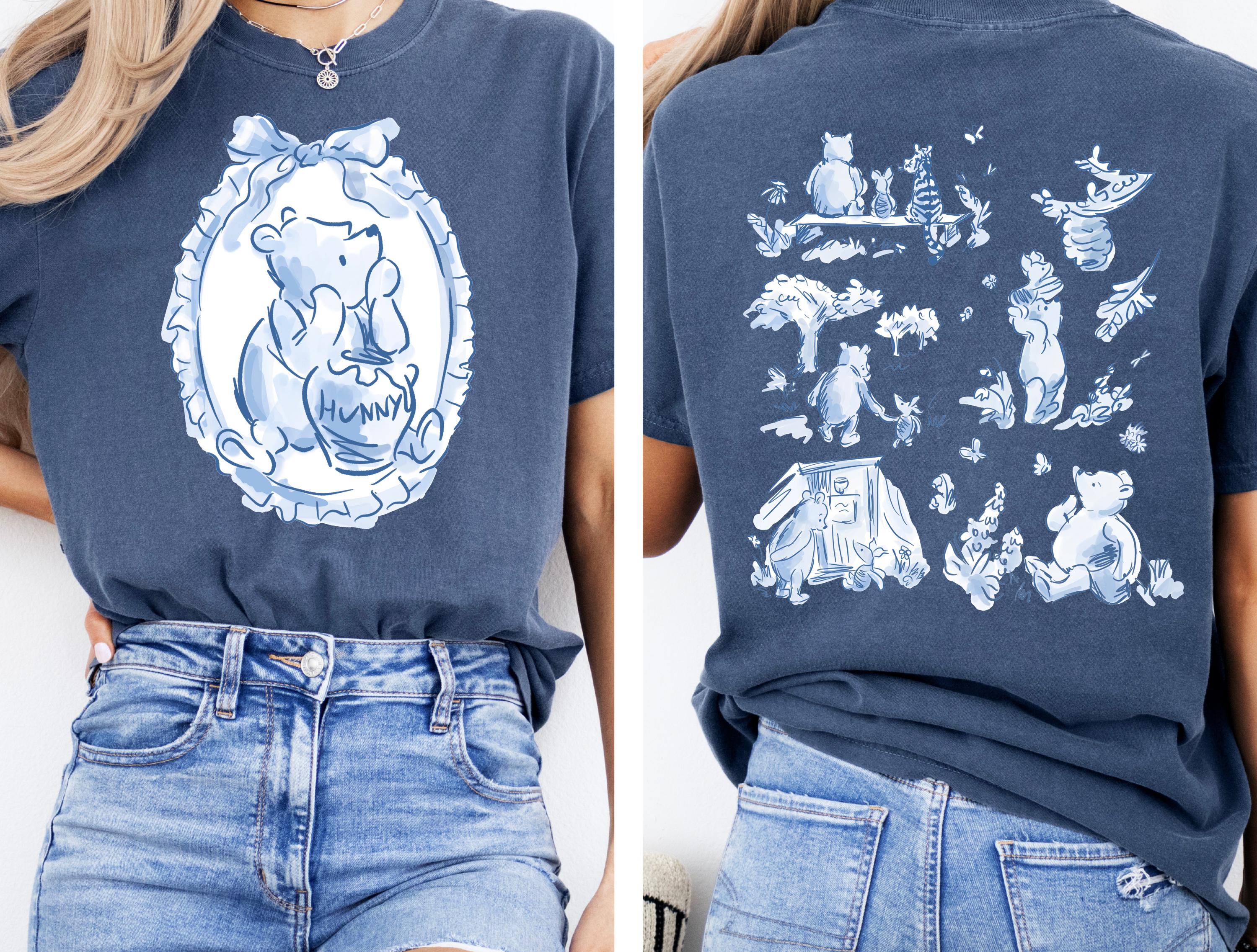Disney Pooh Comfort Color T-Shirt Coquette Pooh and Friends