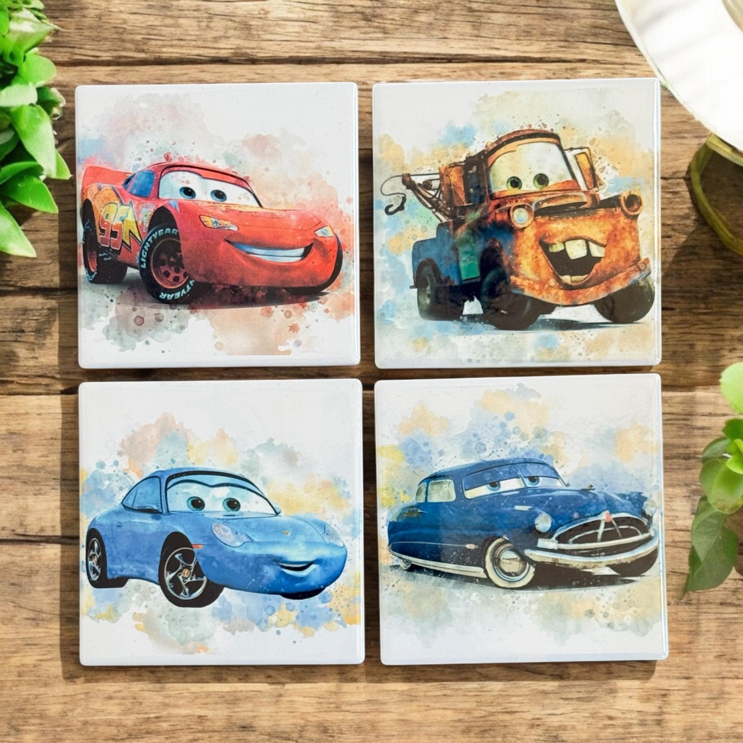 Disney Cars Coaster Set Ceramic Lightening McQueen