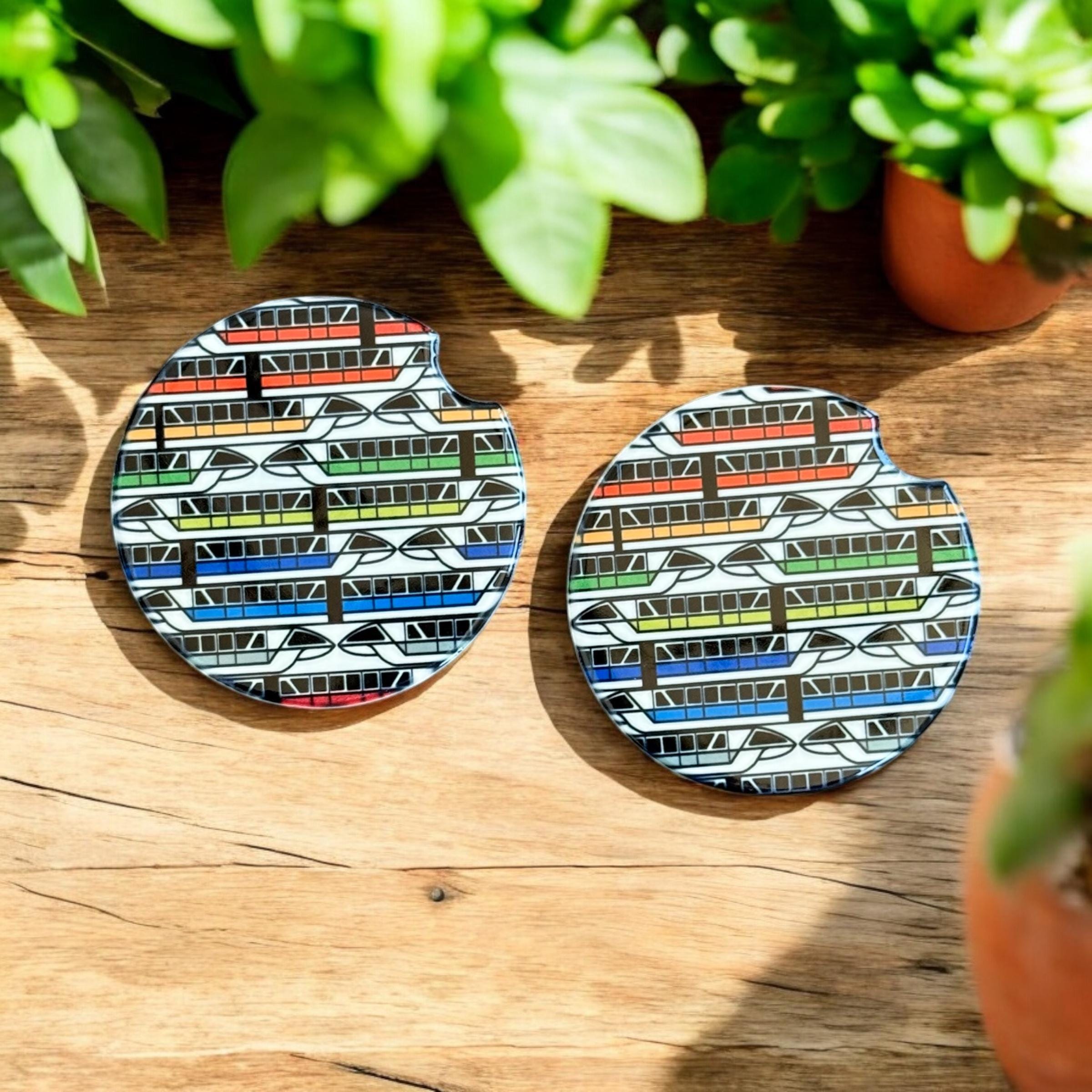 Disney Monorail Car Coaster Ceramic Coaster Set