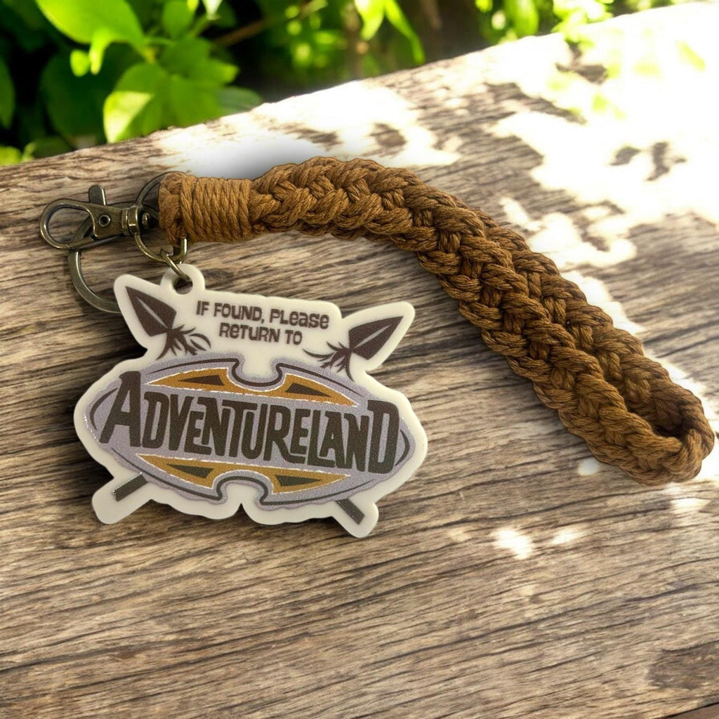 Disney Adventureland Keychain Bag Tag Jungle Cruise Tiki Room