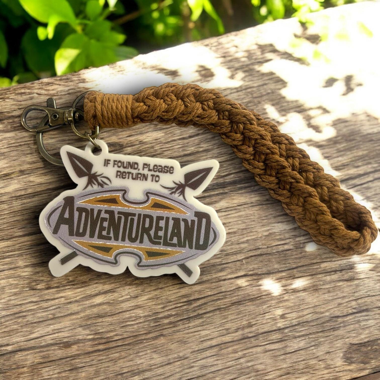 Disney Adventureland Keychain Bag Tag Jungle Cruise Tiki Room