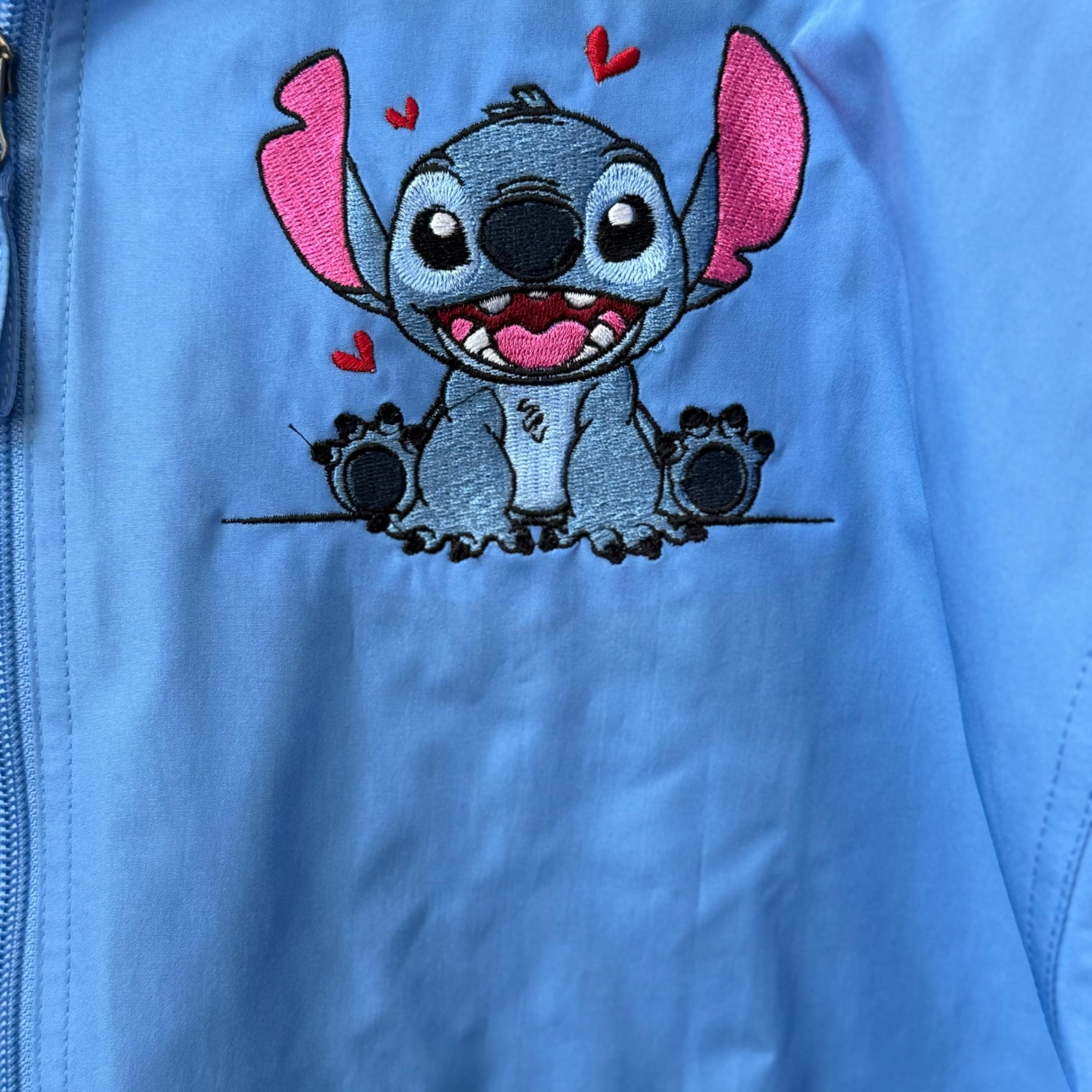 Disney Stitch 626 Embroidered Wind Breaker Jacket Champion Anorak