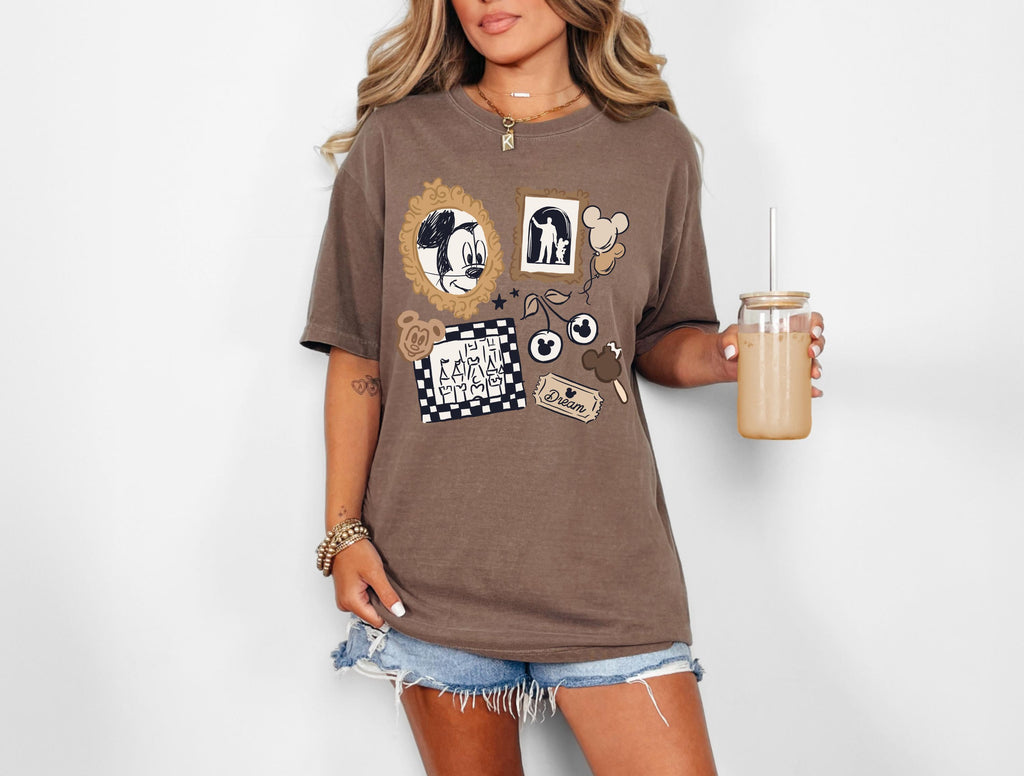 Disney Mickey Comfort Color T-Shirt Coquette Shirt