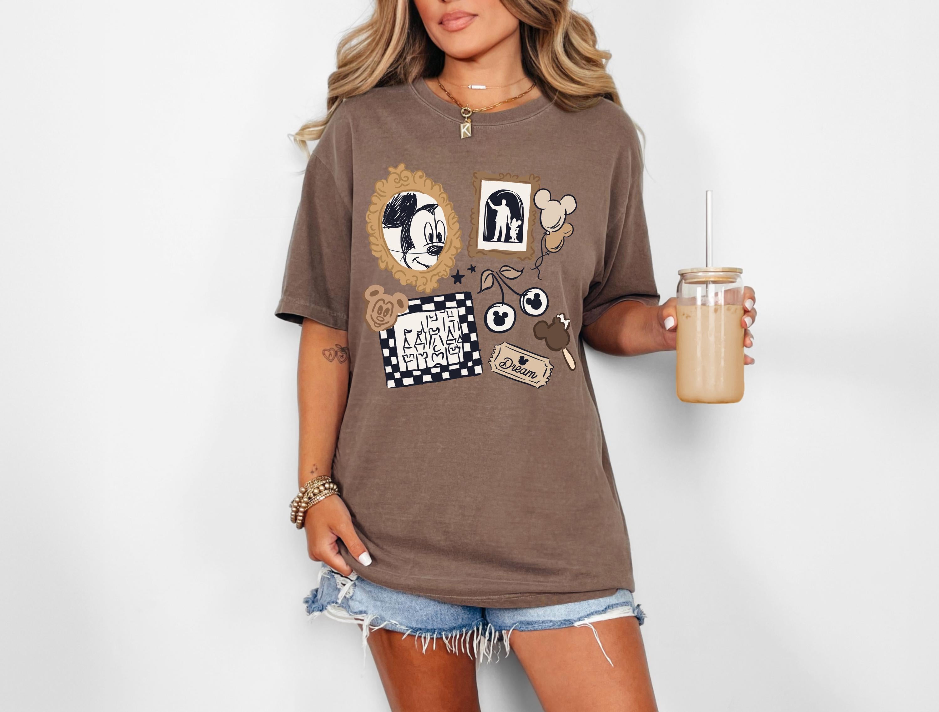 Disney Mickey Comfort Color T-Shirt Coquette Shirt