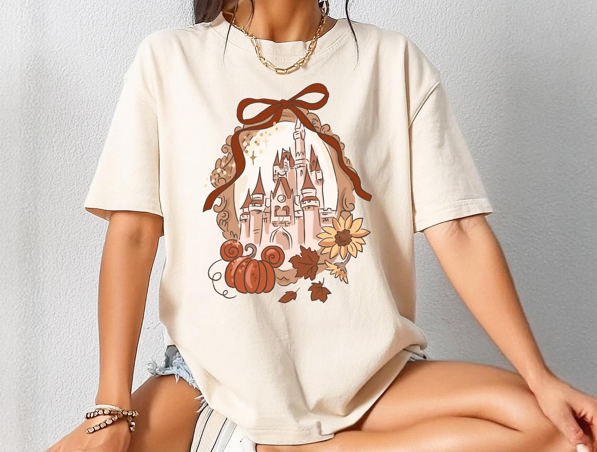 Disney Mickey Fall Castle T-Shirt Comfort Color Shirt