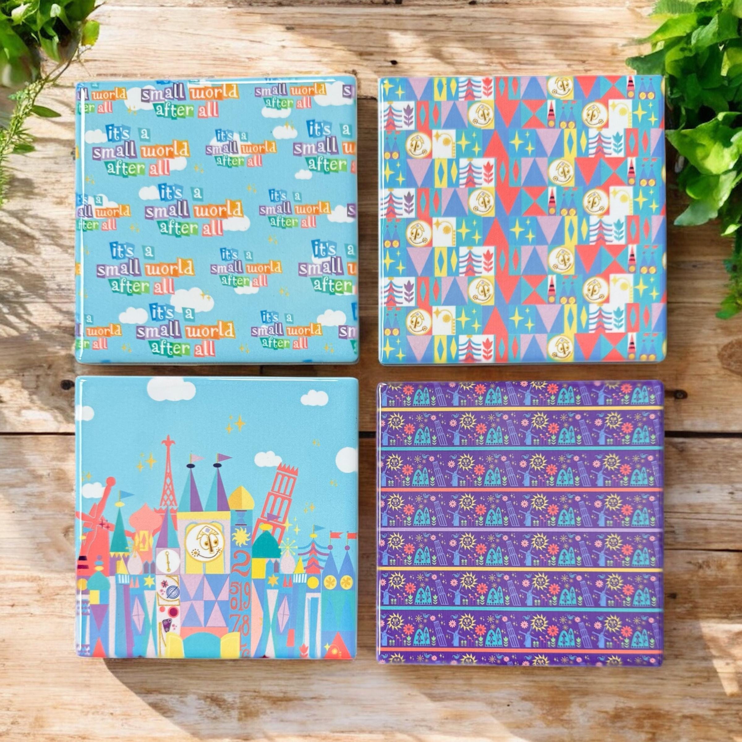 Disney Small World Coaster Set of 4 Ceramic