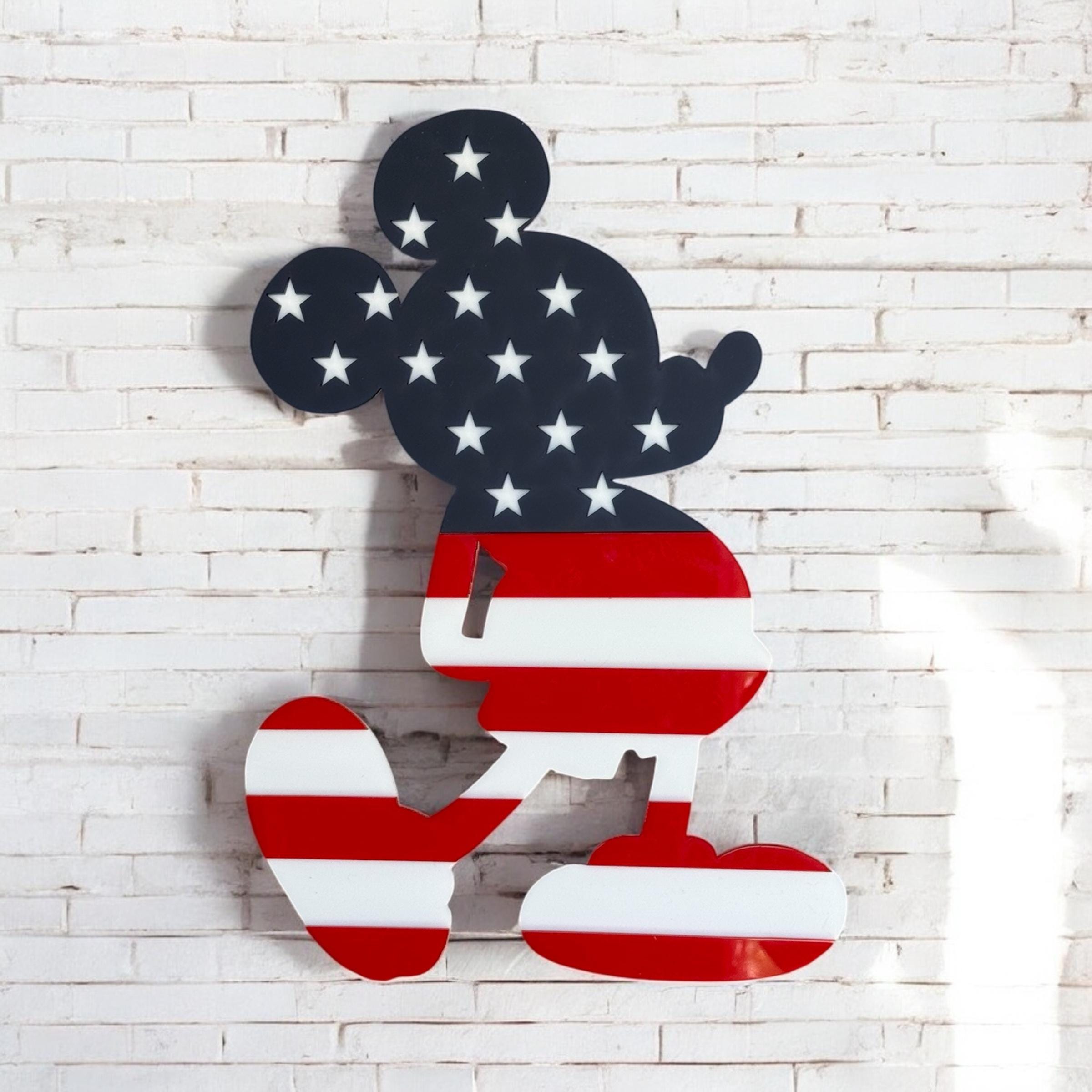 Disney Mickey Patriotic Wall Sign July 4th Sign