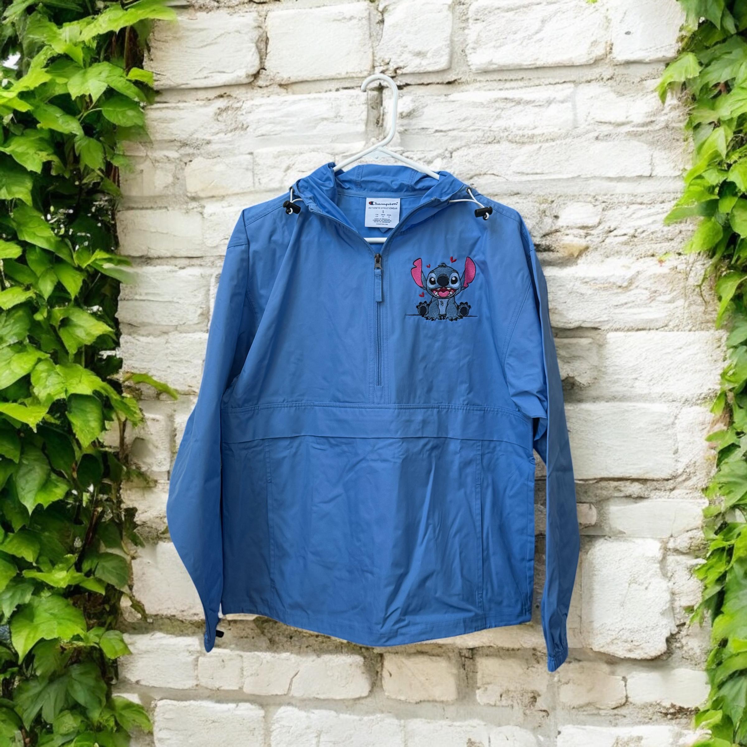 Disney Stitch 626 Embroidered Wind Breaker Jacket Champion Anorak