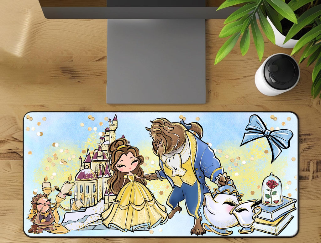 Disney Beauty Beast Desk Mat Mouse Pad Office Decor