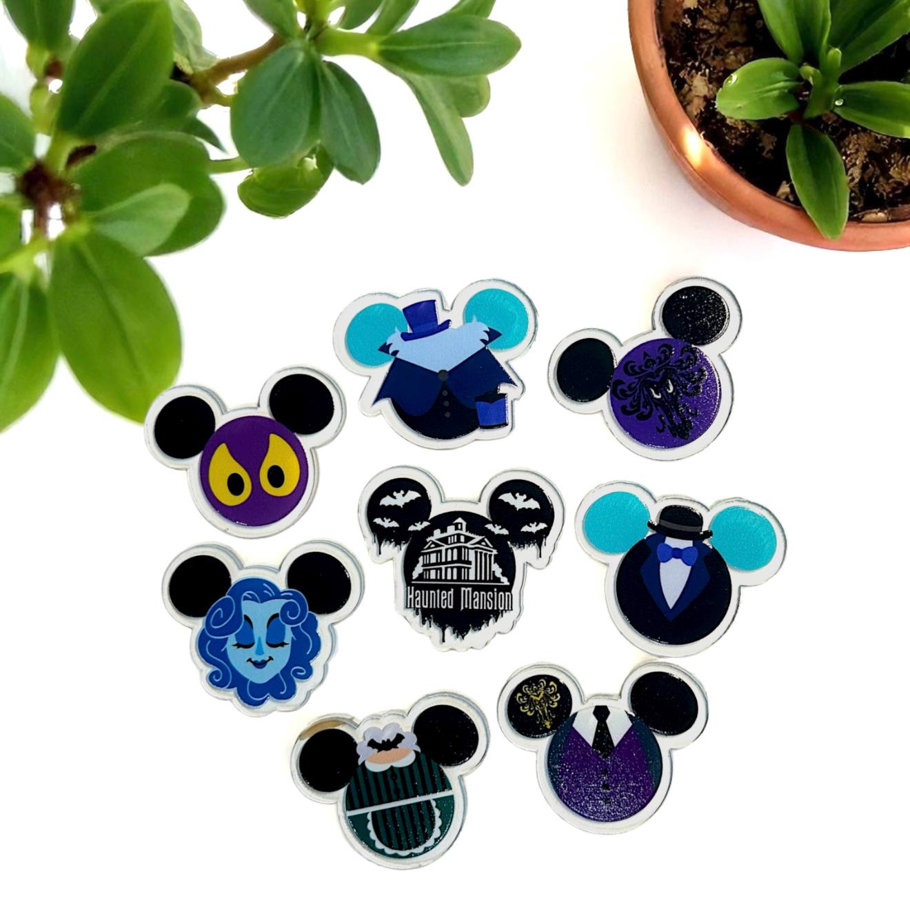 Disney Haunted Mansion Magnet Set of 8 Refrigerator Office Decor