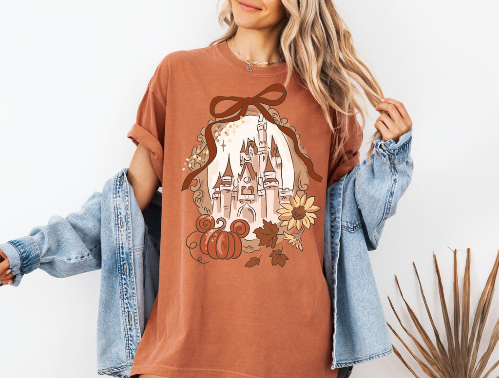 Disney Mickey Fall Castle T-Shirt Comfort Color Shirt