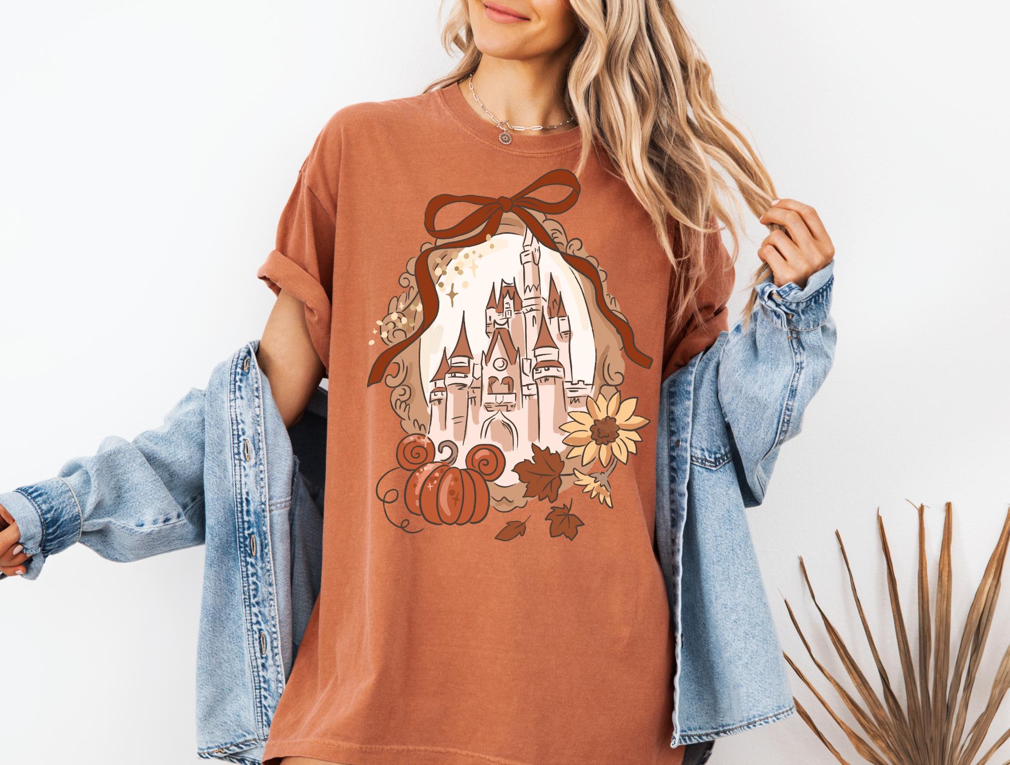Disney Mickey Fall Castle T-Shirt Comfort Color Shirt