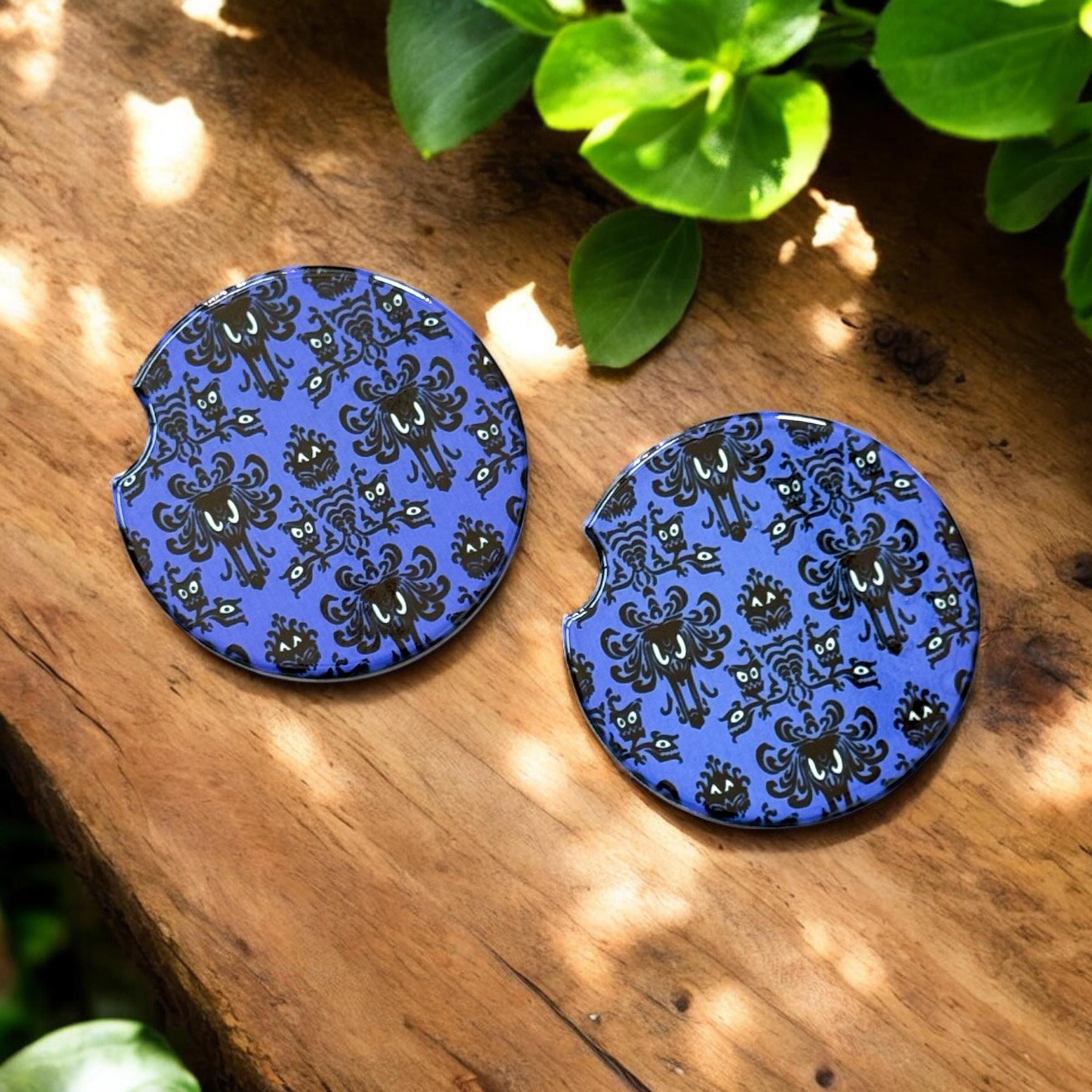 Disney Haunted Mansion Ceramic Car Coaster Set of 2