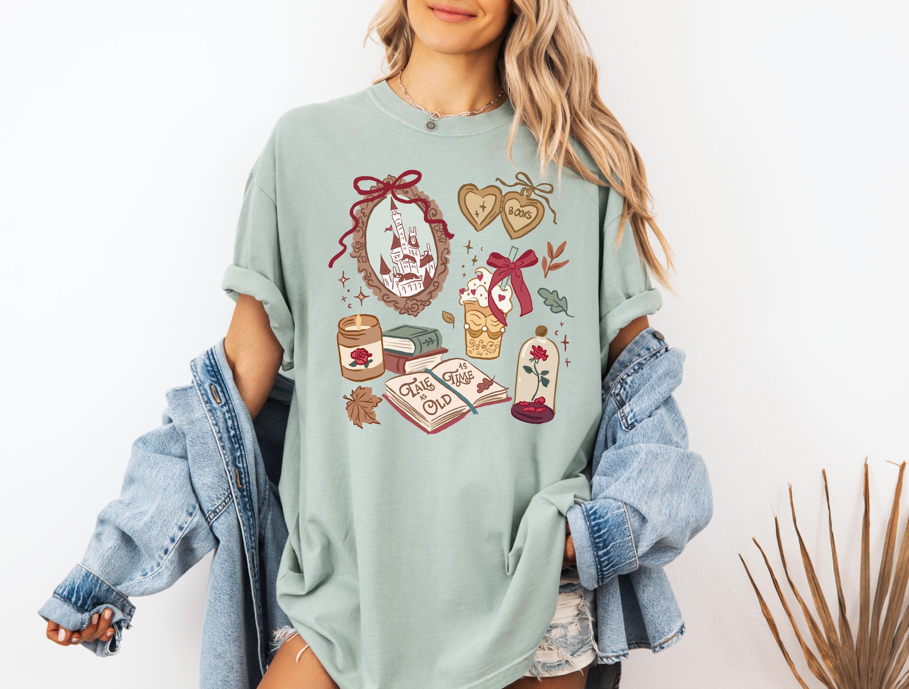 Disney Belle Beauty Beast T-Shirt Comfort Color Coquette