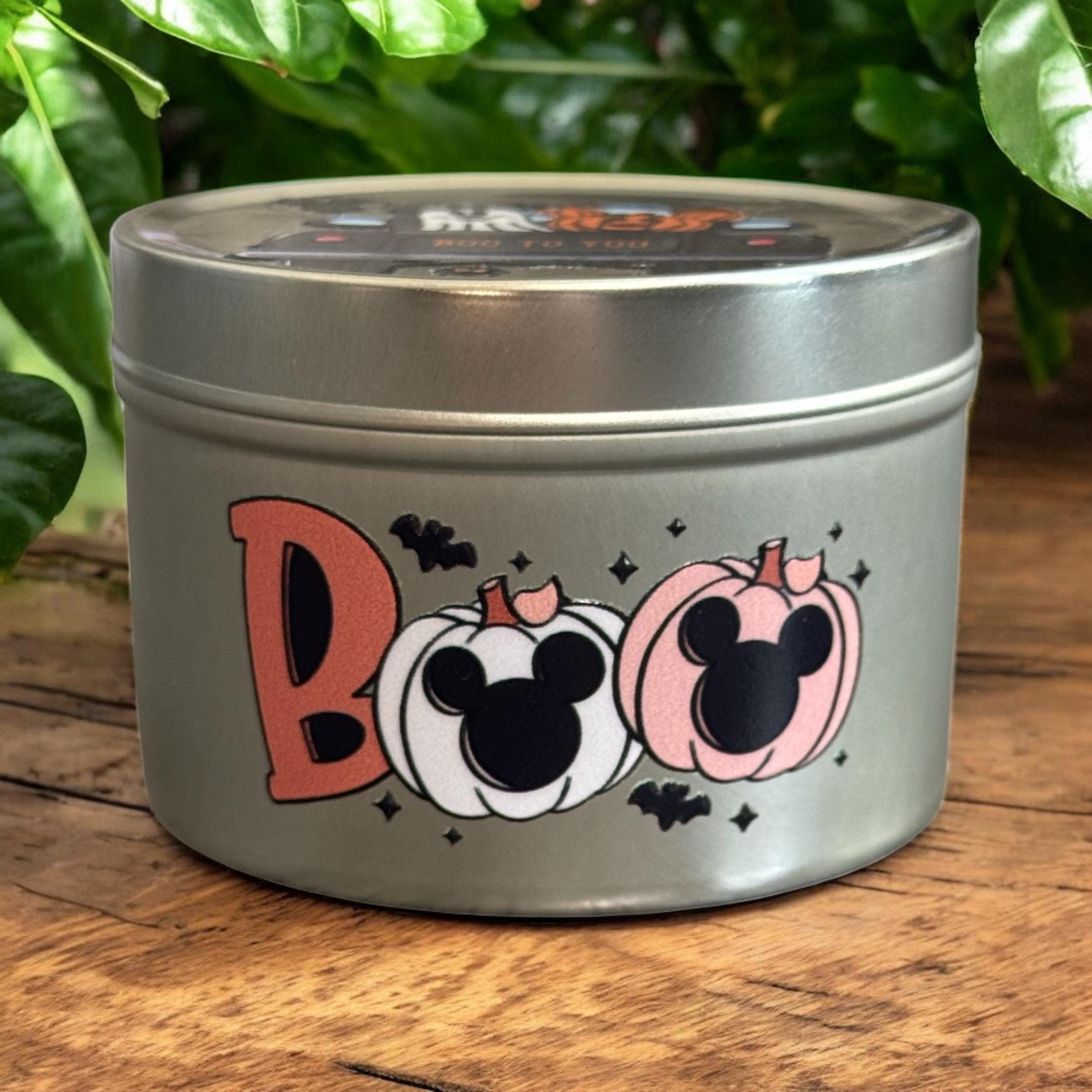 Disney Mickey Halloween Candle Tin Candy Corn Boo To You