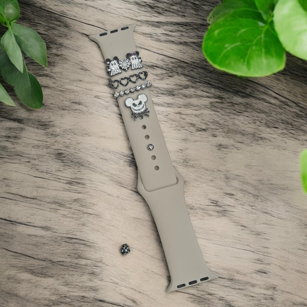 Spooky Cute Ghost & Mouse Apple Watchband and  Charms â€“ Halloween Band Accessories