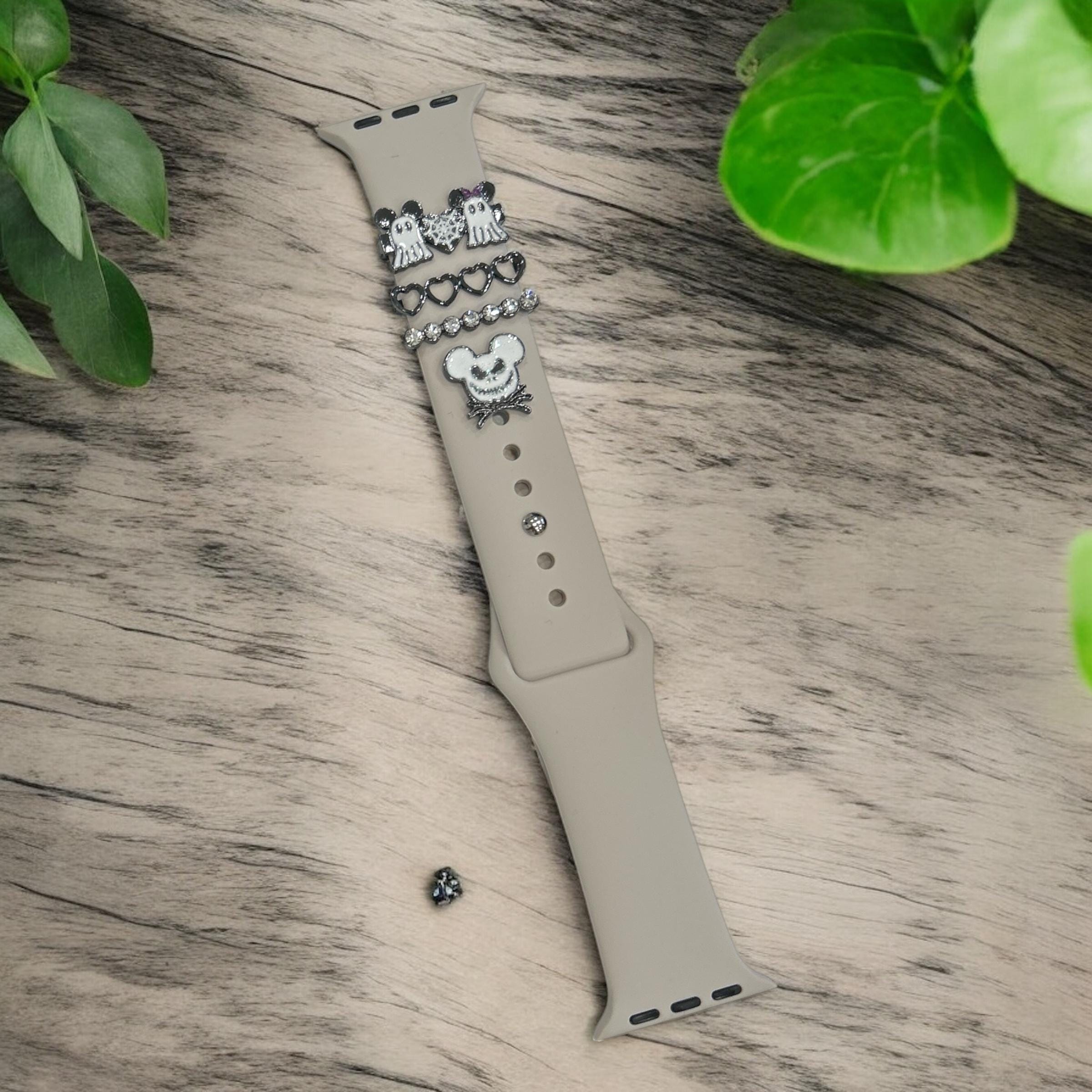 Spooky Cute Ghost & Mouse Apple Watchband and  Charms â€“ Halloween Band Accessories