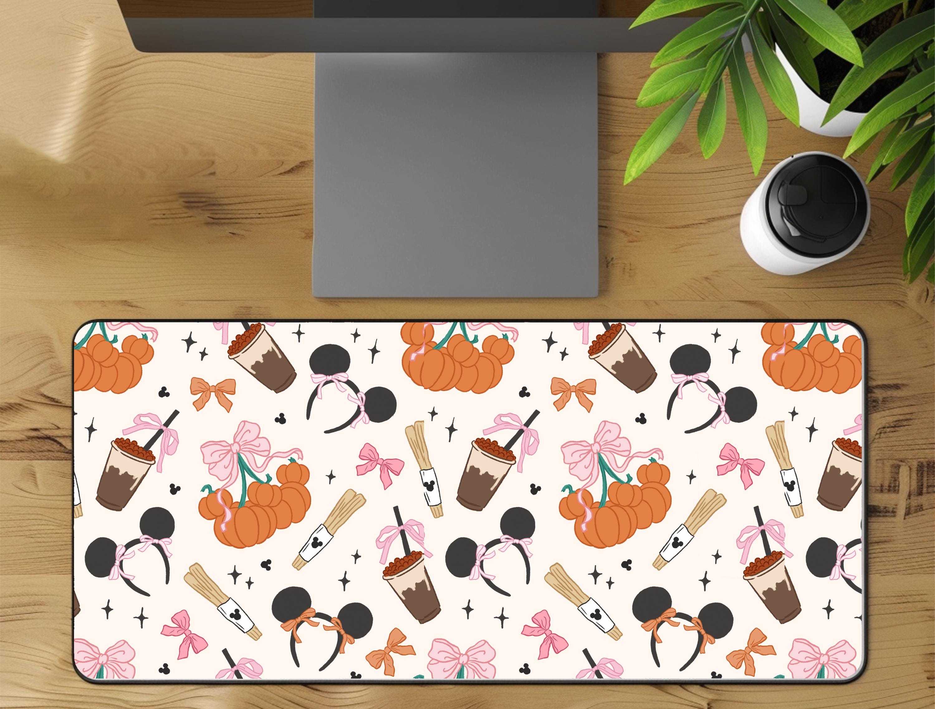 Disney Mickey Fall Desk Mat Coquette Office Mouse Pad Decor