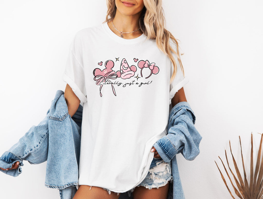 Disney Inspired Just a Girl T-Shirt Comfort Color Shirt