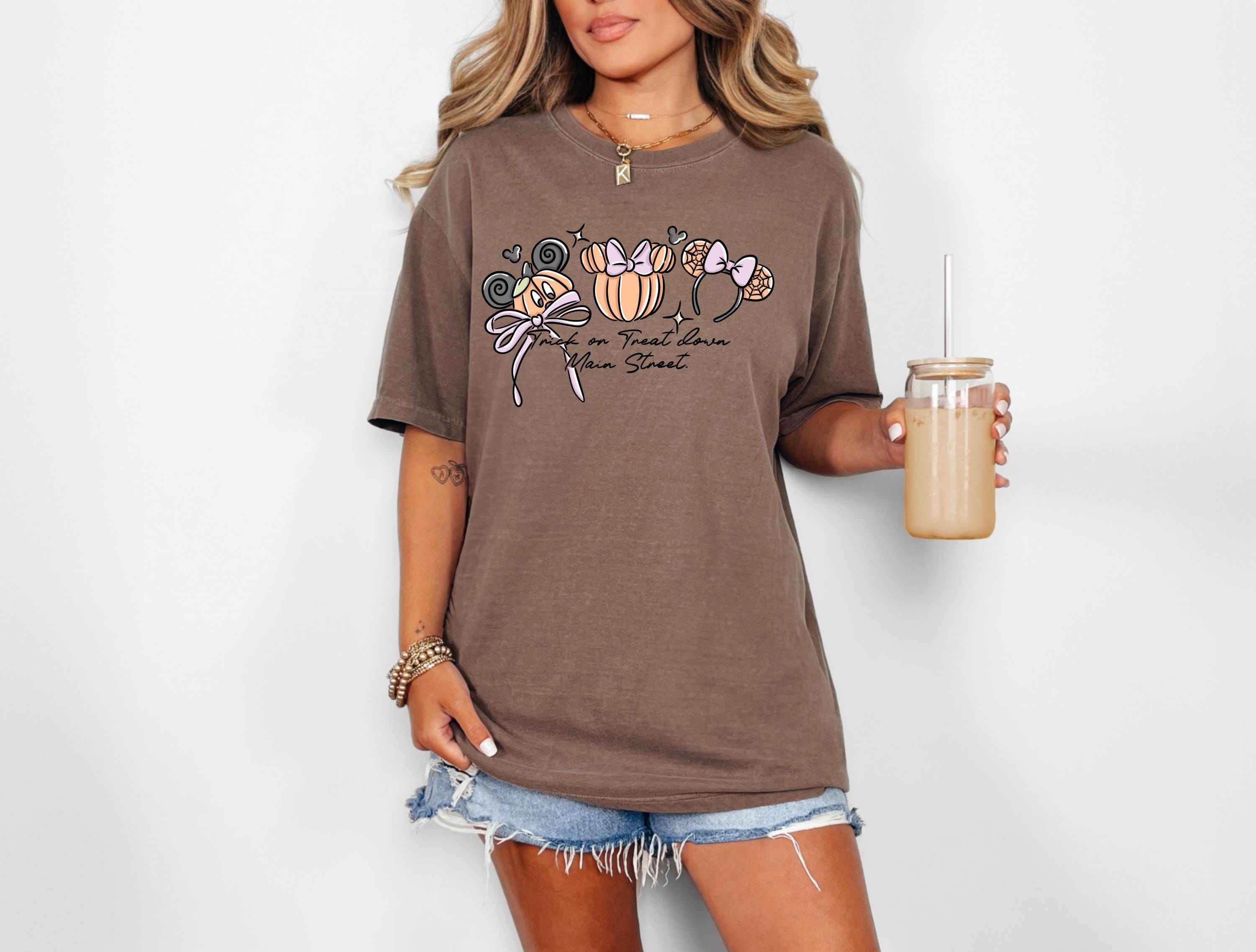 Disney Halloween T-Shirt Comfort Color Mickey Main Street Shirt