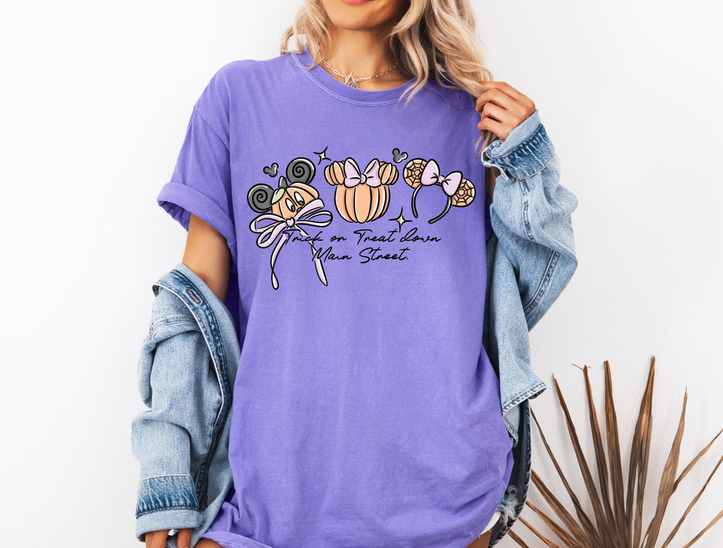 Disney Halloween T-Shirt Comfort Color Mickey Main Street Shirt
