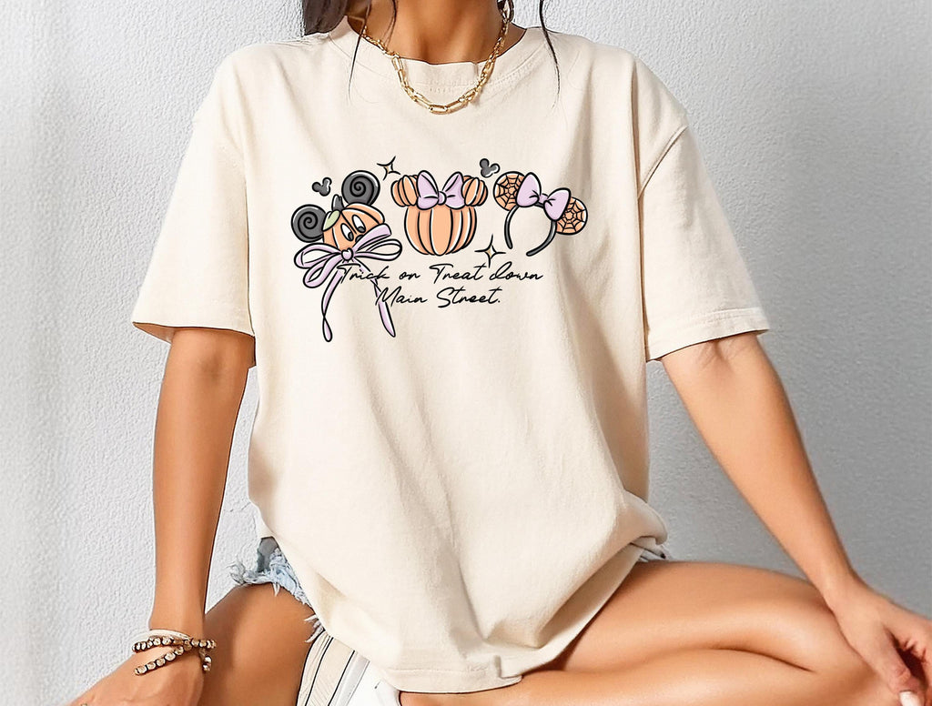 Disney Halloween T-Shirt Comfort Color Mickey Main Street Shirt