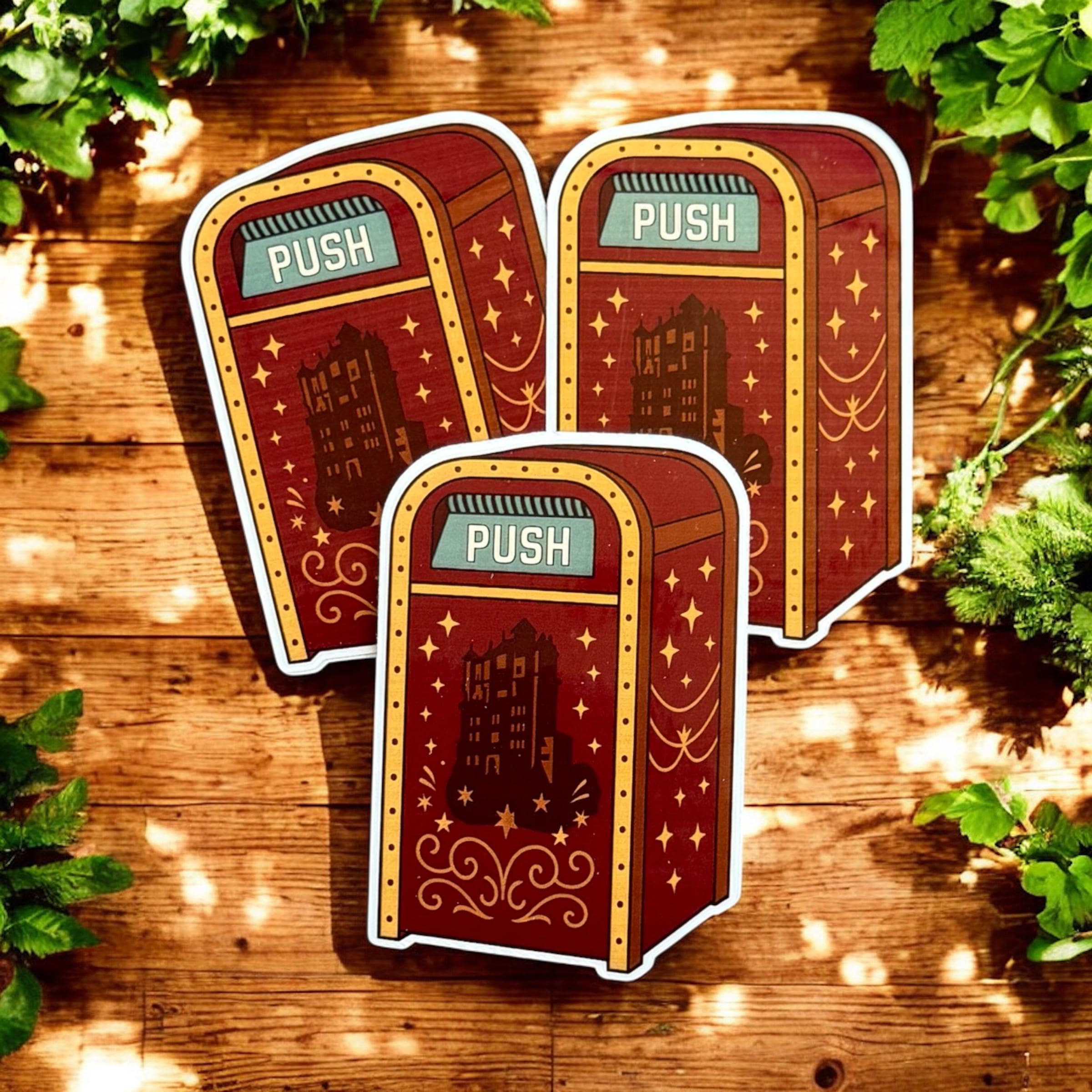 Disney Theme Park Trash Can Stickers â€“ Set of 6 | WDW Set of 4 | Disneyland Set of 2 | Vinyl Stickers for Water Bottles, Laptops & Planners