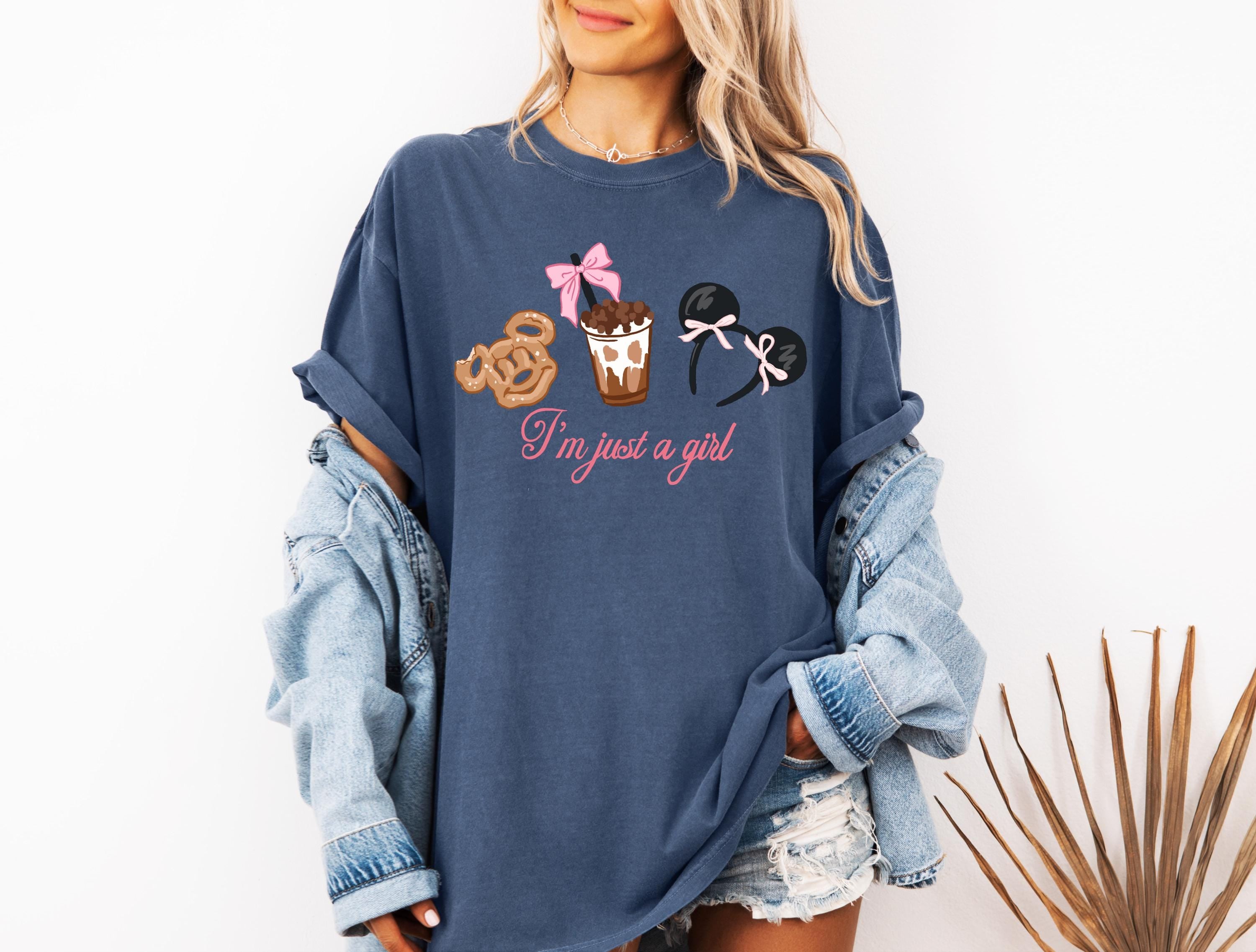 Disney Mickey Coquette T-Shirt Just a Girl Comfort Color Shirt