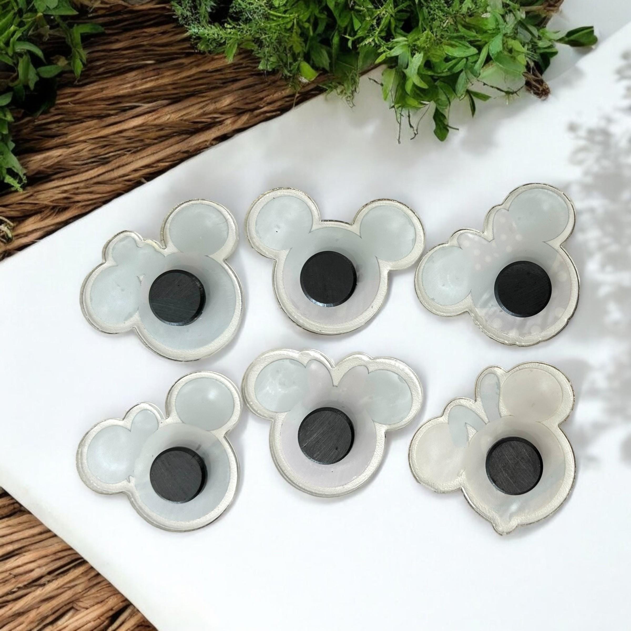 Mickey Friends Mickey Ear Magnet Set | Set of 6 Disney Character Fridge Magnets | Minnie, Goofy, Donald, Daisy, Pluto | Handmade Gift