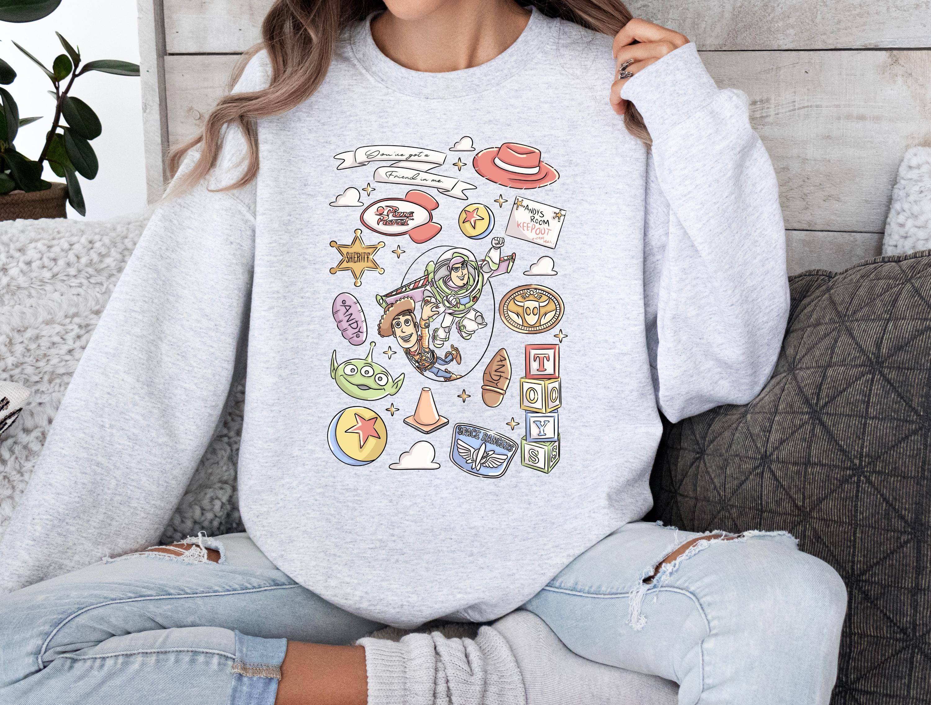 Disney Toy Story Sweatshirt Buzz Woody Coquette Shirt