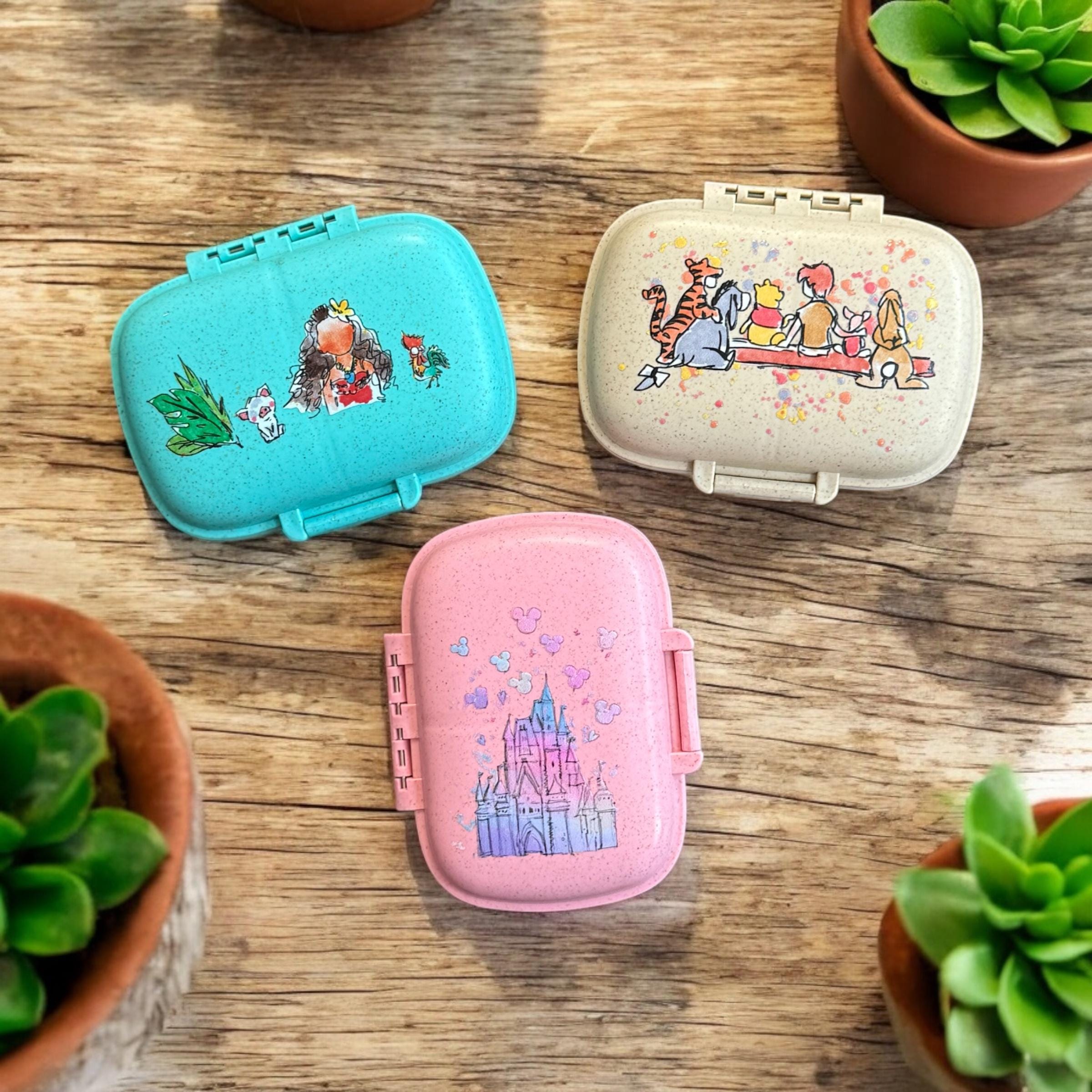 Disney Pill Box Pooh Moana Castle Medicine Box