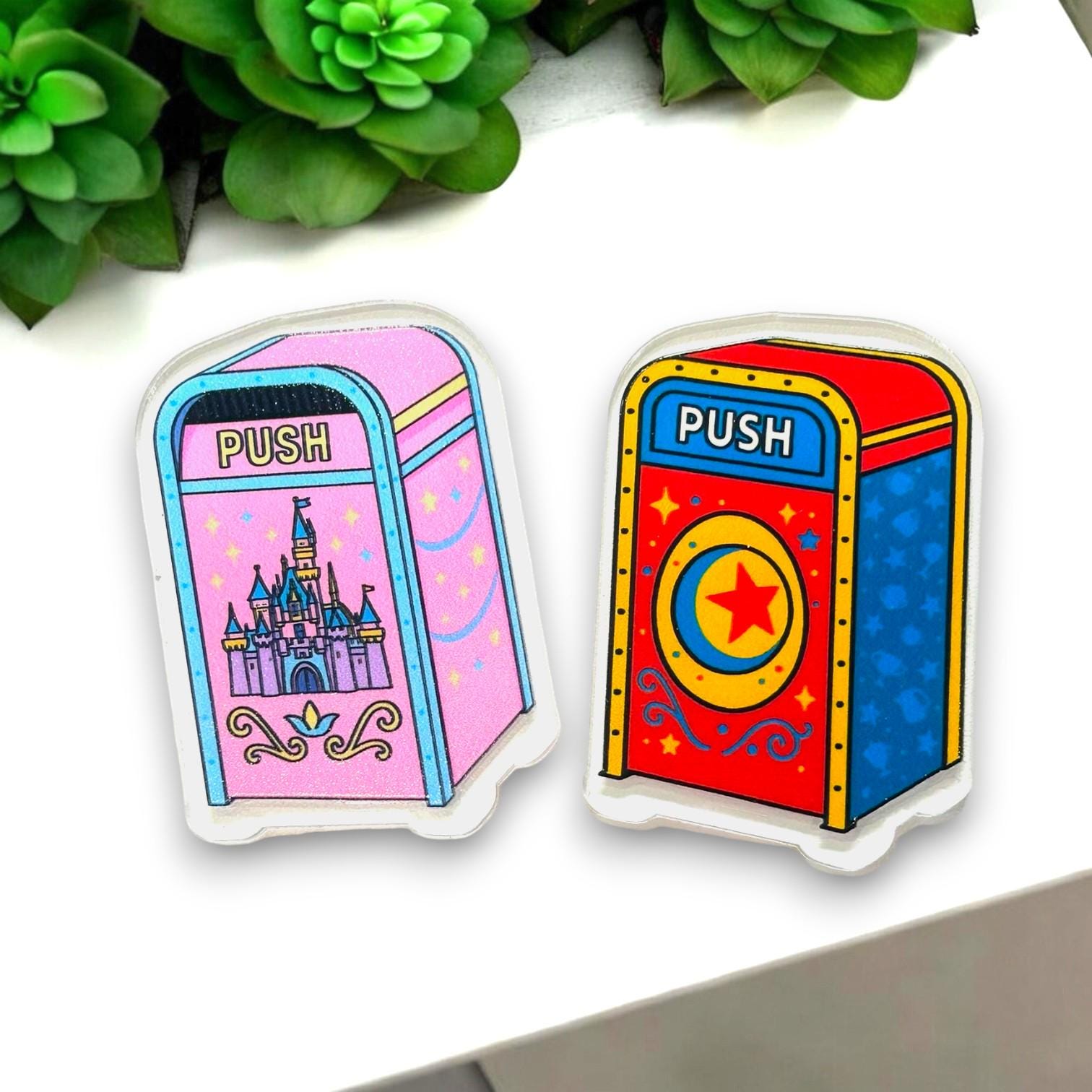 Disney Parks Trash Can Magnet Set â€“ Theme Park-Inspired Fridge Magnets | WDW or Disneyland Set or Full Collection of 6