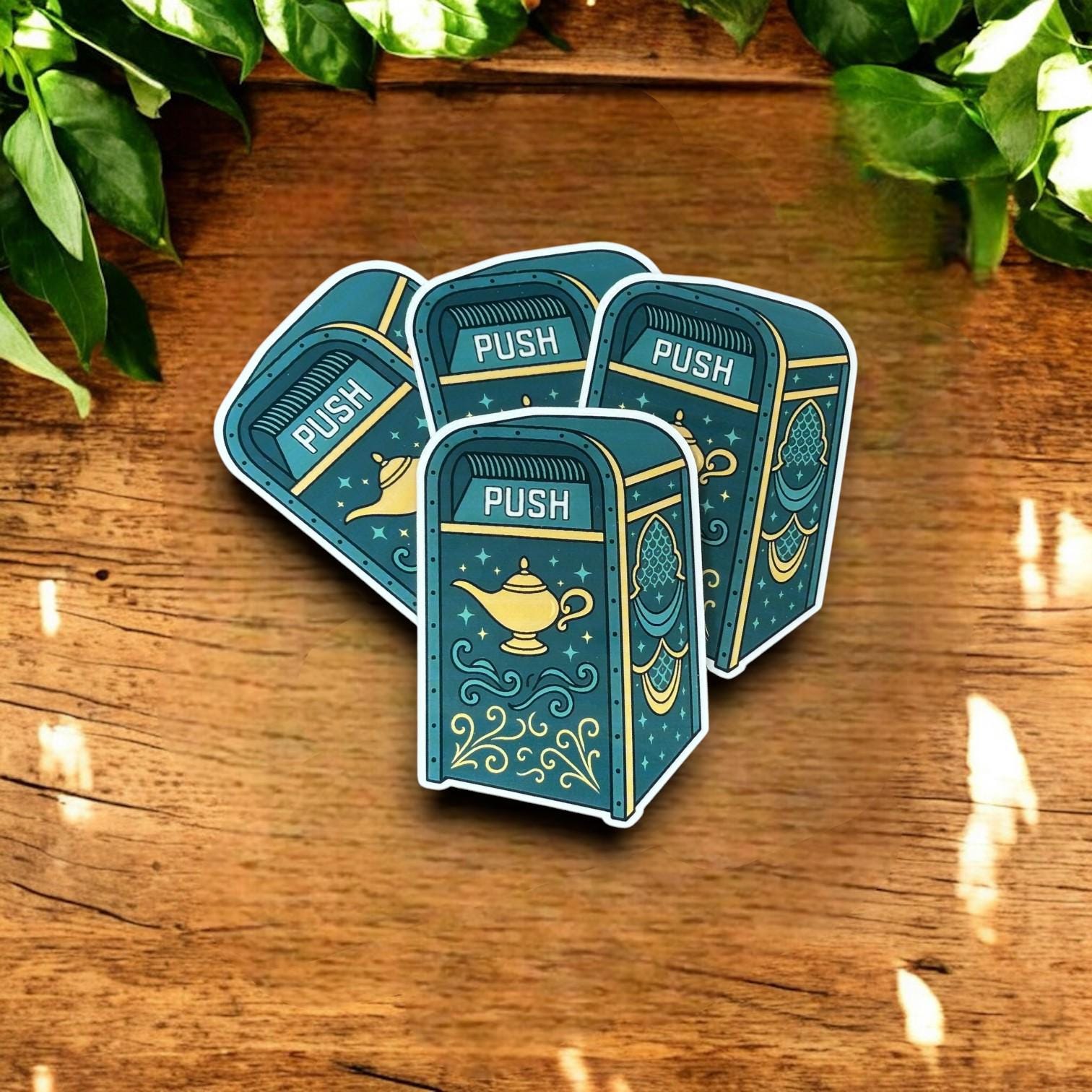 Disney Princess Trash Can Stickers â€“ Individual or Full Set of 9 | Park-Inspired Waterproof Stickers |  Water Bottle Sticker Laptop Decal