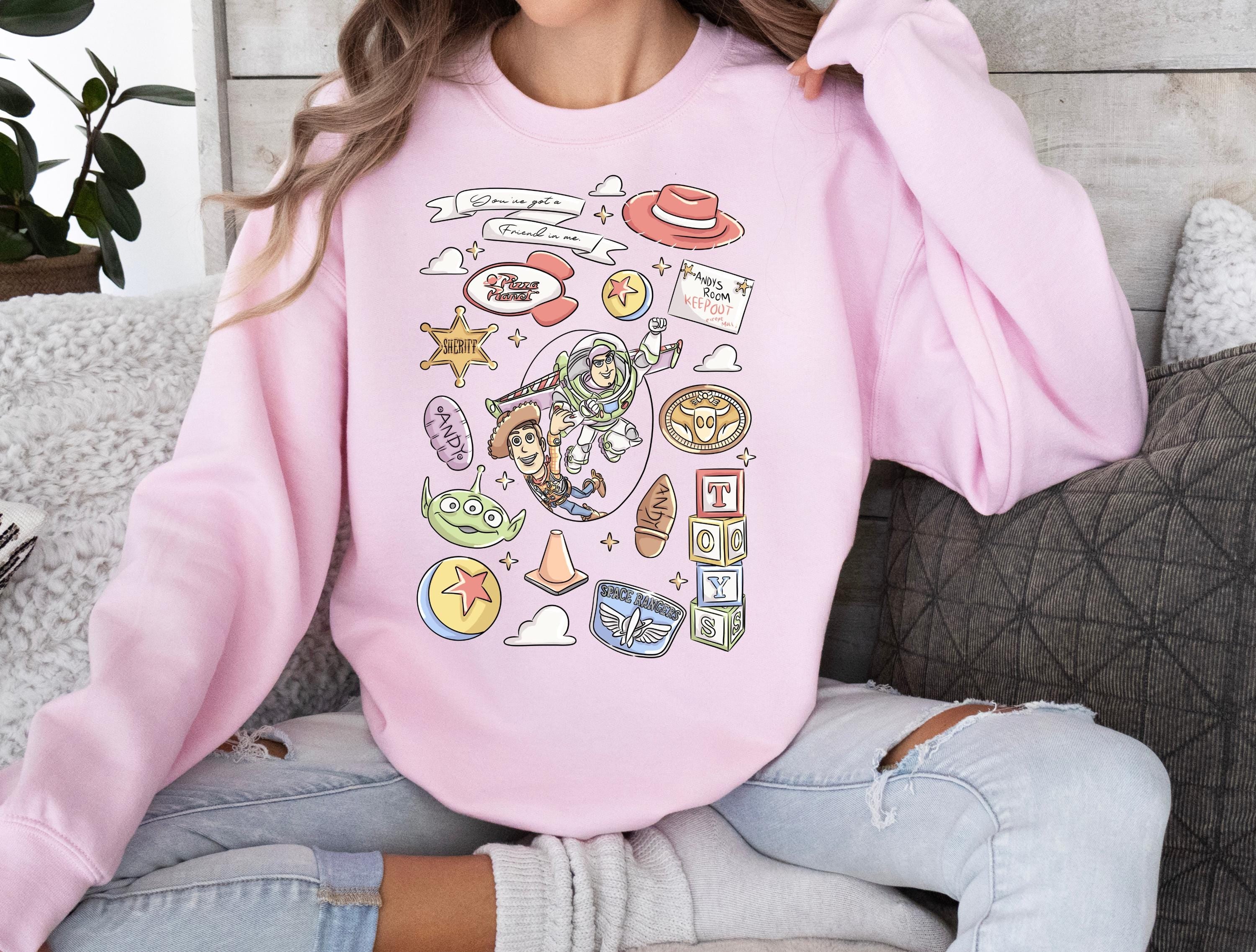 Disney Toy Story Sweatshirt Buzz Woody Coquette Shirt