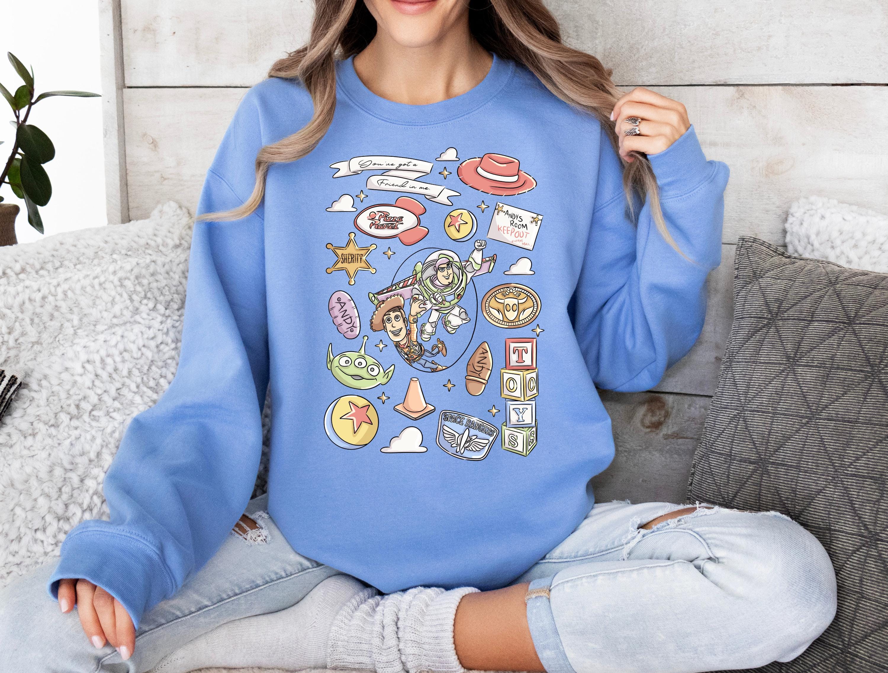 Disney Toy Story Sweatshirt Buzz Woody Coquette Shirt