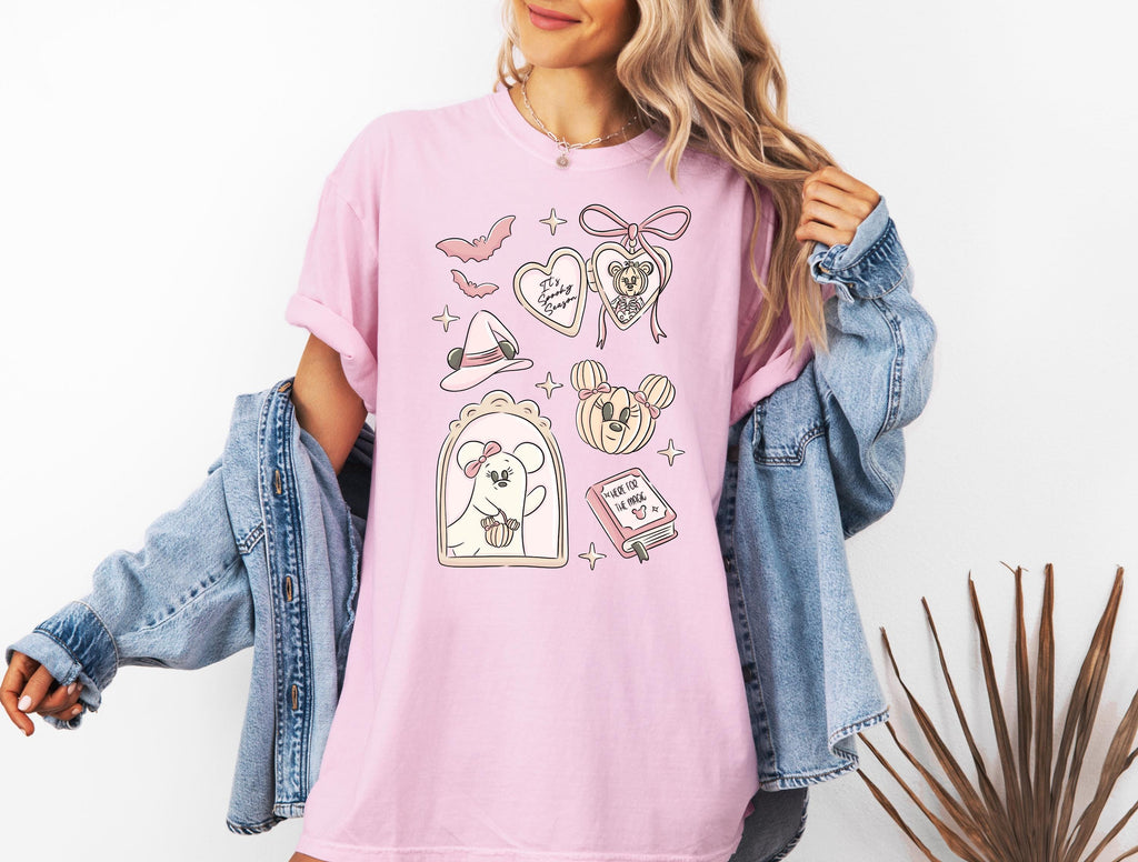 Disney Halloween Comfort Color Coquette Mickey T-Shirt