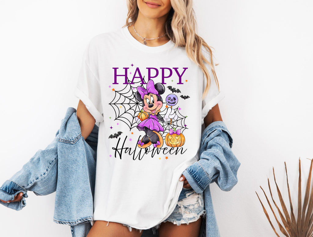 Disney Minnie Halloween T-Shirt Comfort Color Spooky Shirt