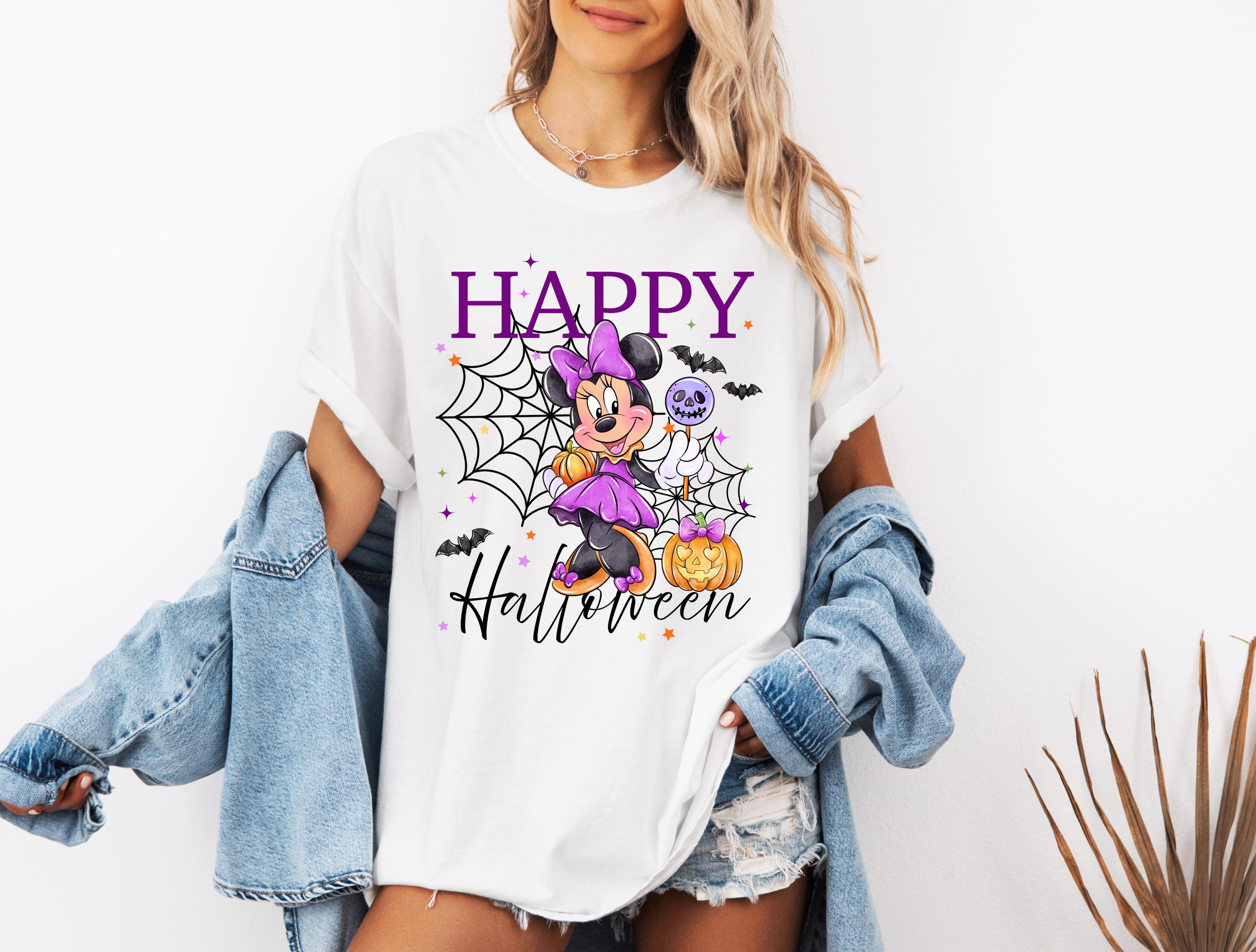 Disney Minnie Halloween T-Shirt Comfort Color Spooky Shirt
