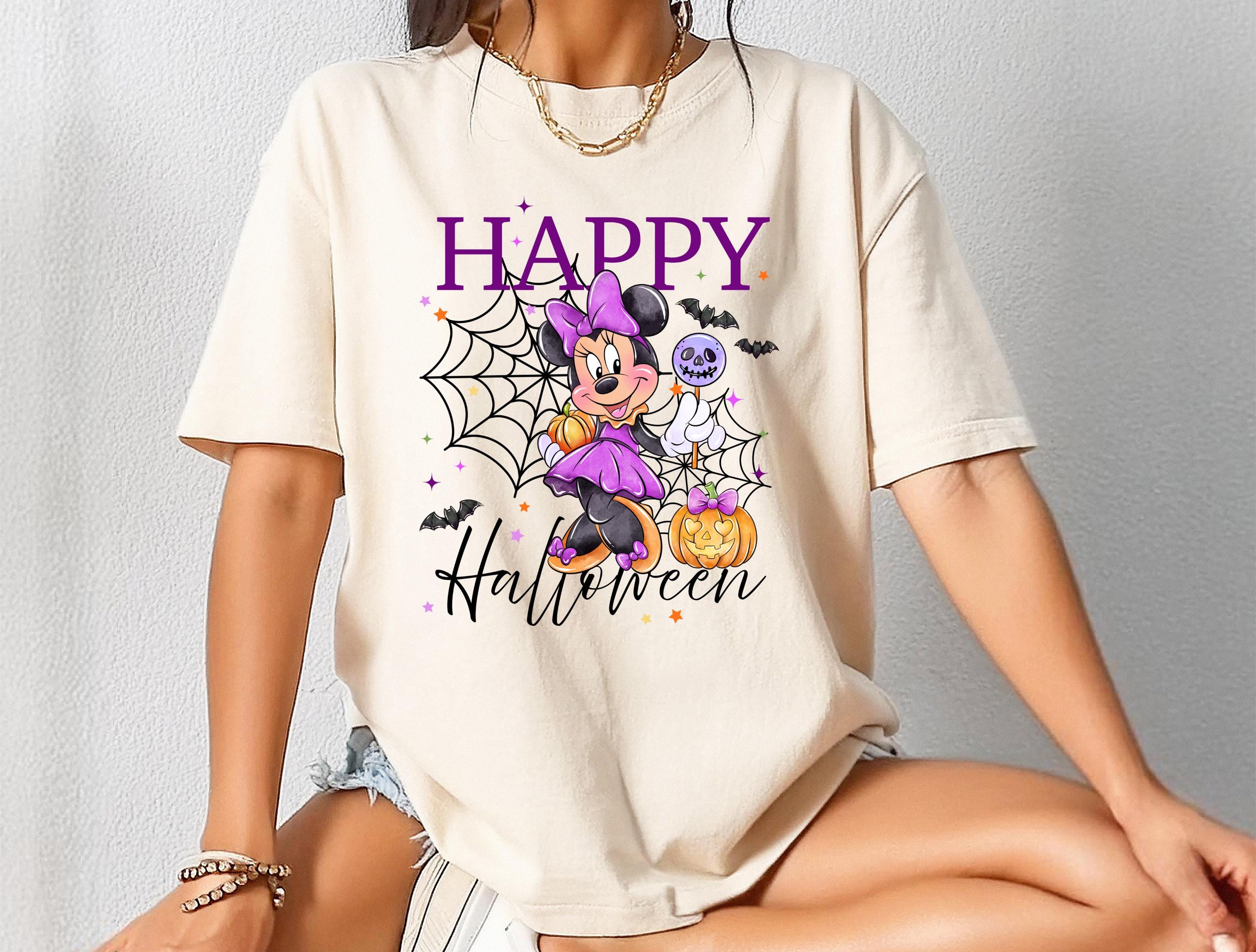 Disney Minnie Halloween T-Shirt Comfort Color Spooky Shirt