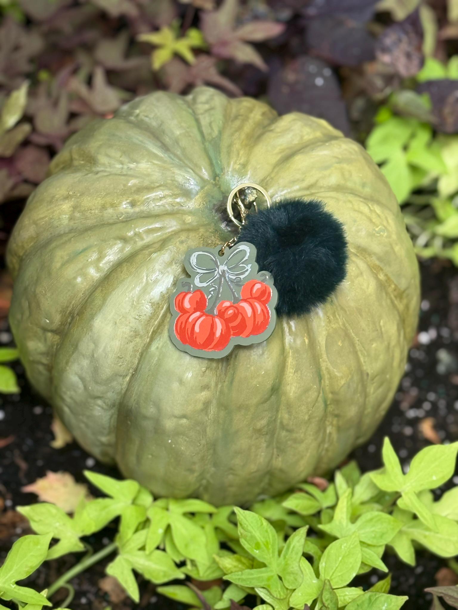 Disney Mickey Pumpkin Bag Tag Keychain Fall Bag Charm