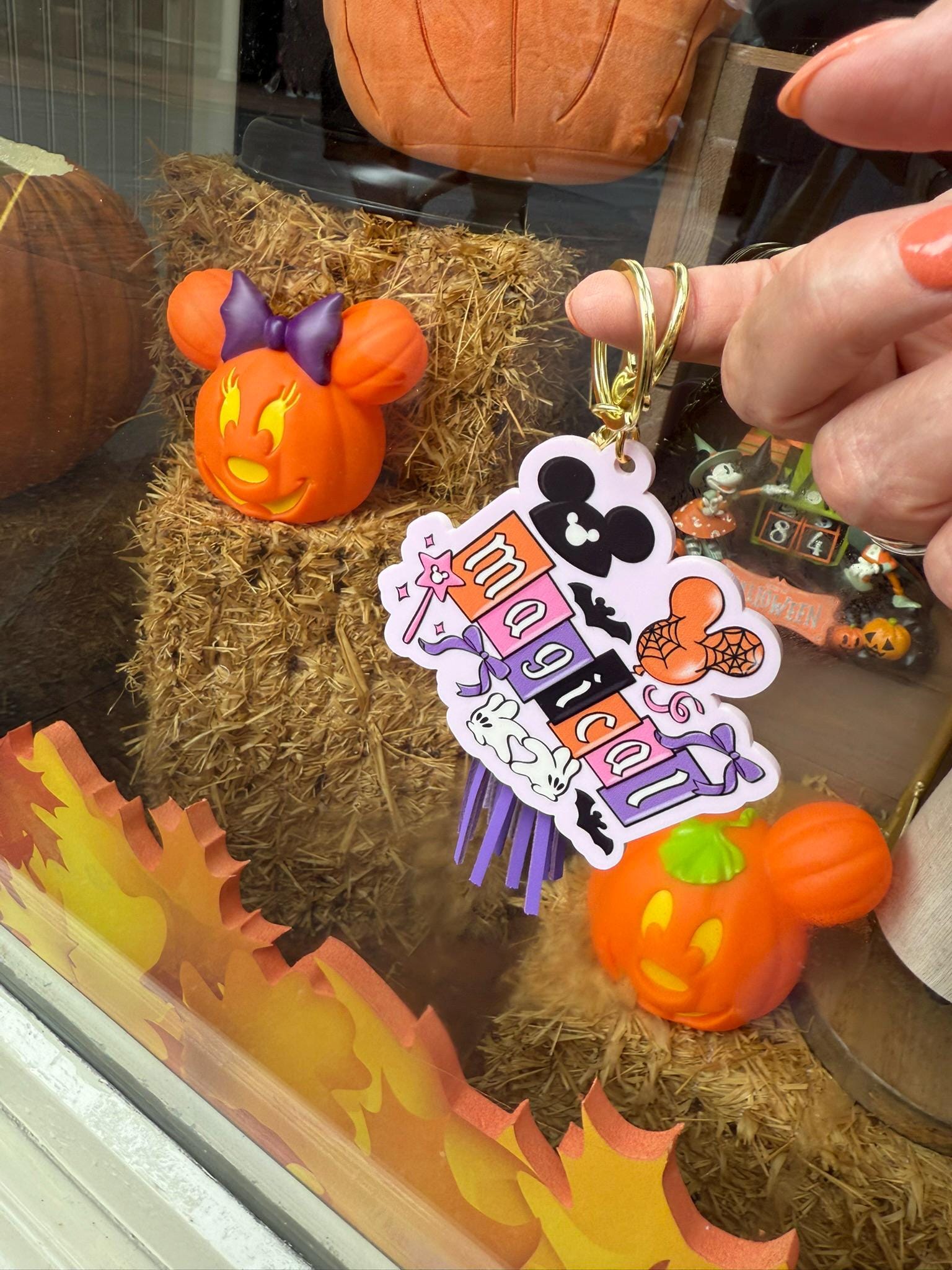 Disney Mickey Halloween Bag Tag Keychain Bag Charm