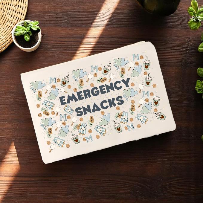 Emergency Snacks Pouch | Disney Park Day Essentials Bag | Snack Holder for Moms, Kids, or Disney Lovers | Cute Park Snack Organizer