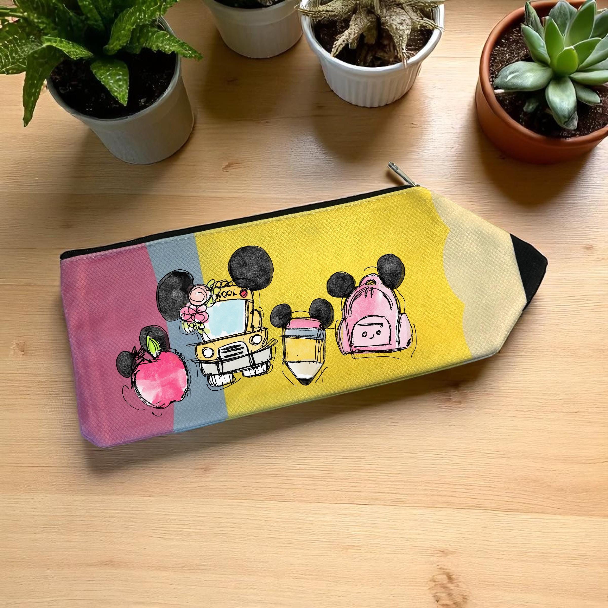 Back to School Disney Pencil Case | Mickey Ears Pencil Pouch | Teacher Gift | Cute School Supplies | Disney Classroom Accessory